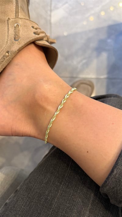 İthal Gold Renk Renkli Halhal