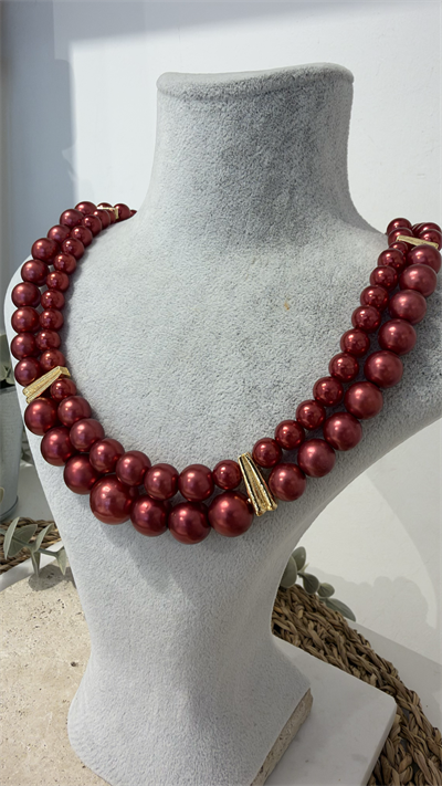 İthal İkili Pembe Gold Kolye 40+5 cm