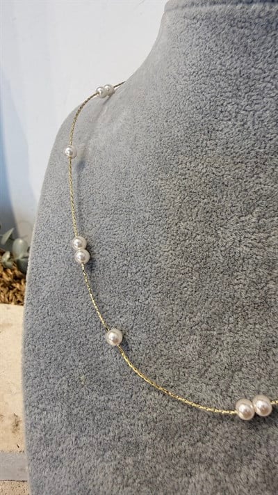 Xuping Özel Seri Gold Renk İnci 14k Kolye 45+5cm
