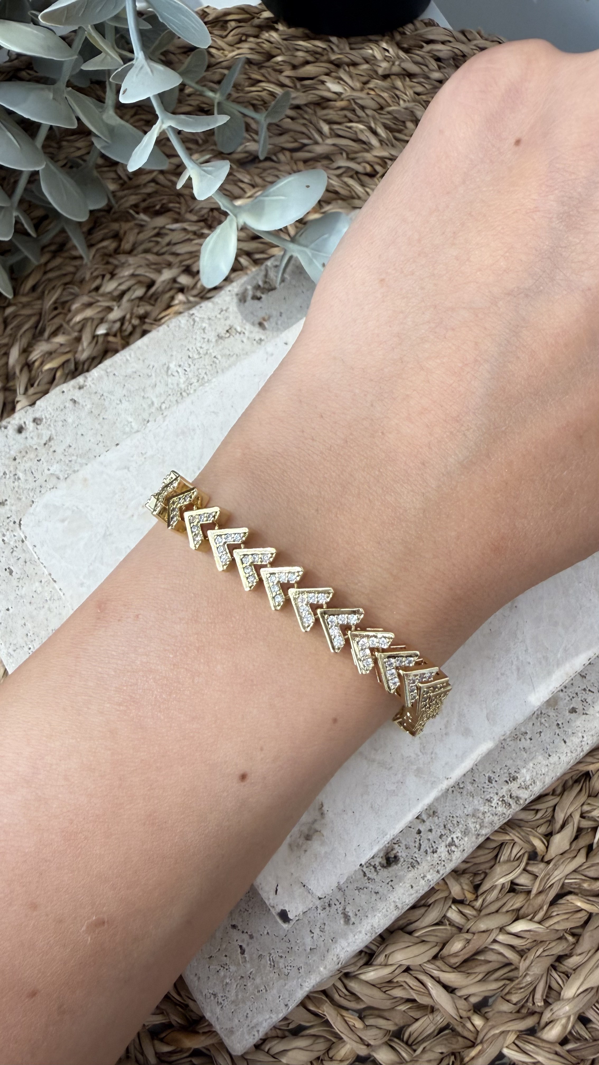 Cm Jewel 14K Gold Renk Bileklik