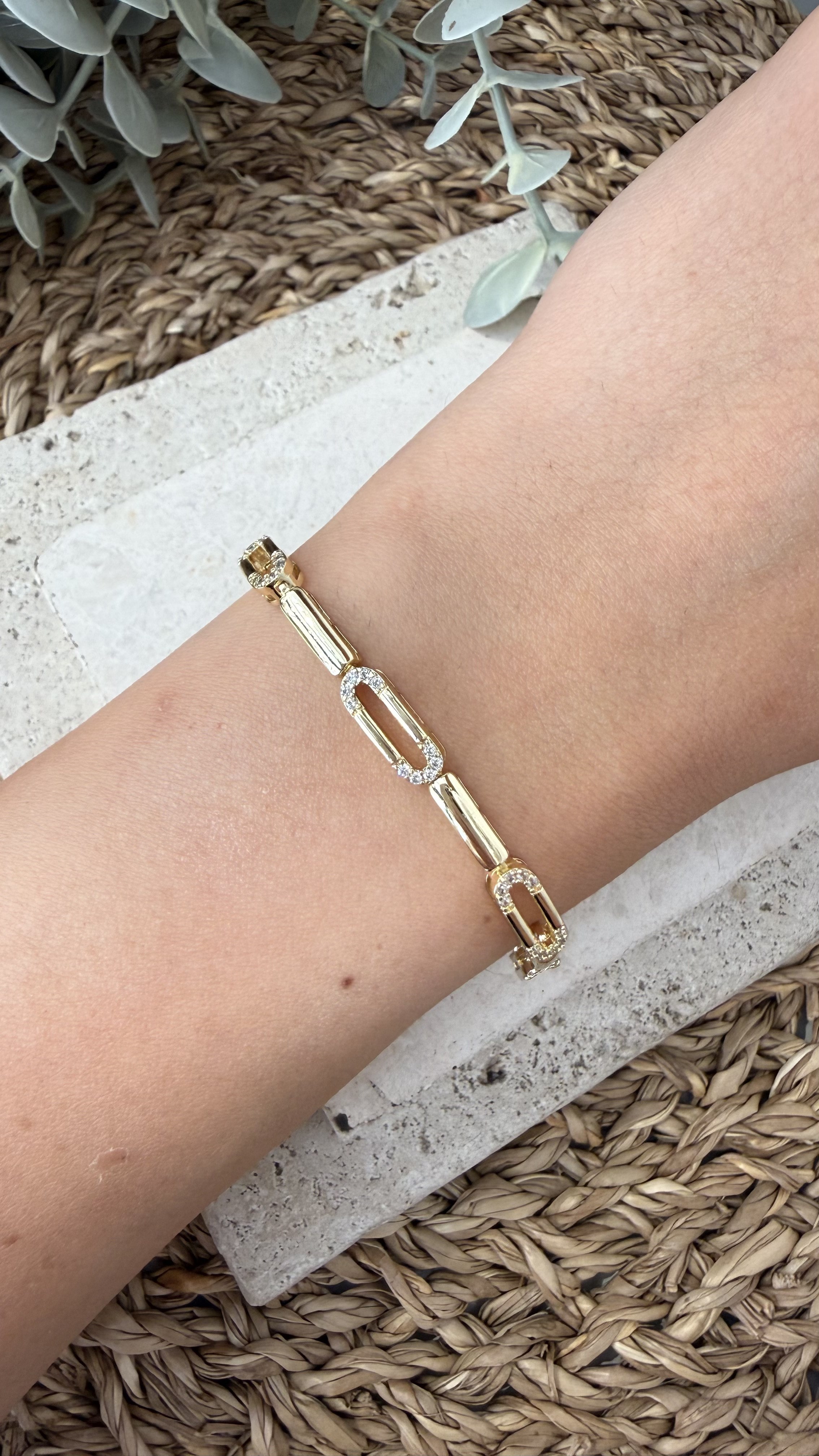 Cm Jewel 14K Gold Renk Bileklik