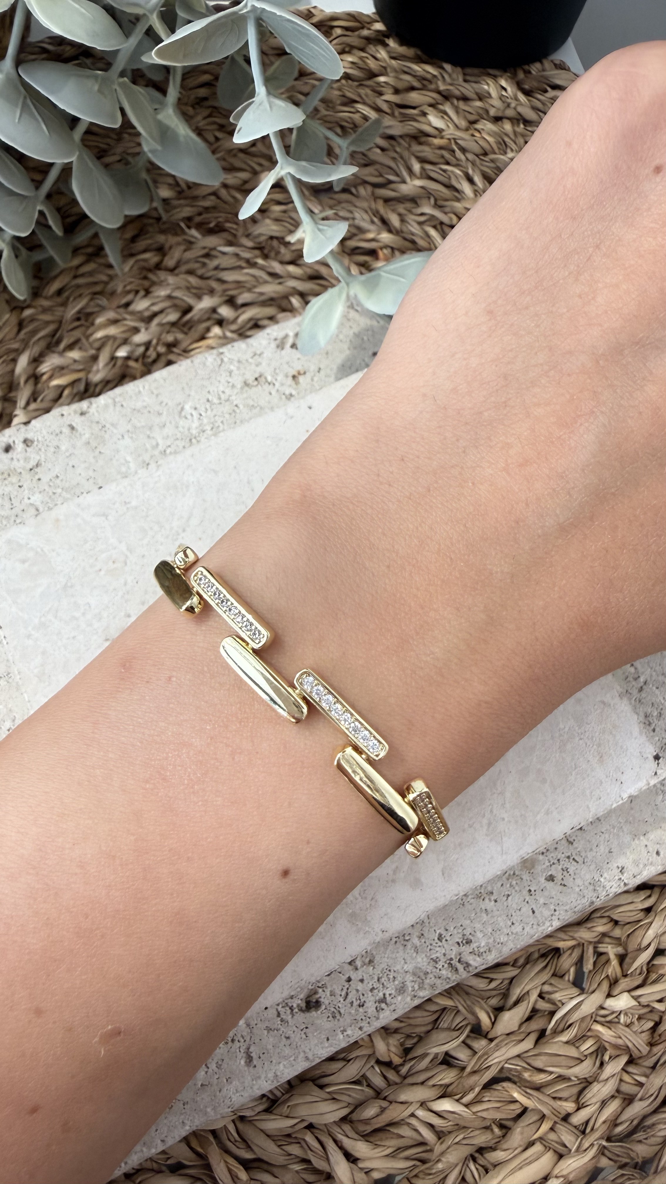 Cm Jewel 14K Gold Renk Bileklik