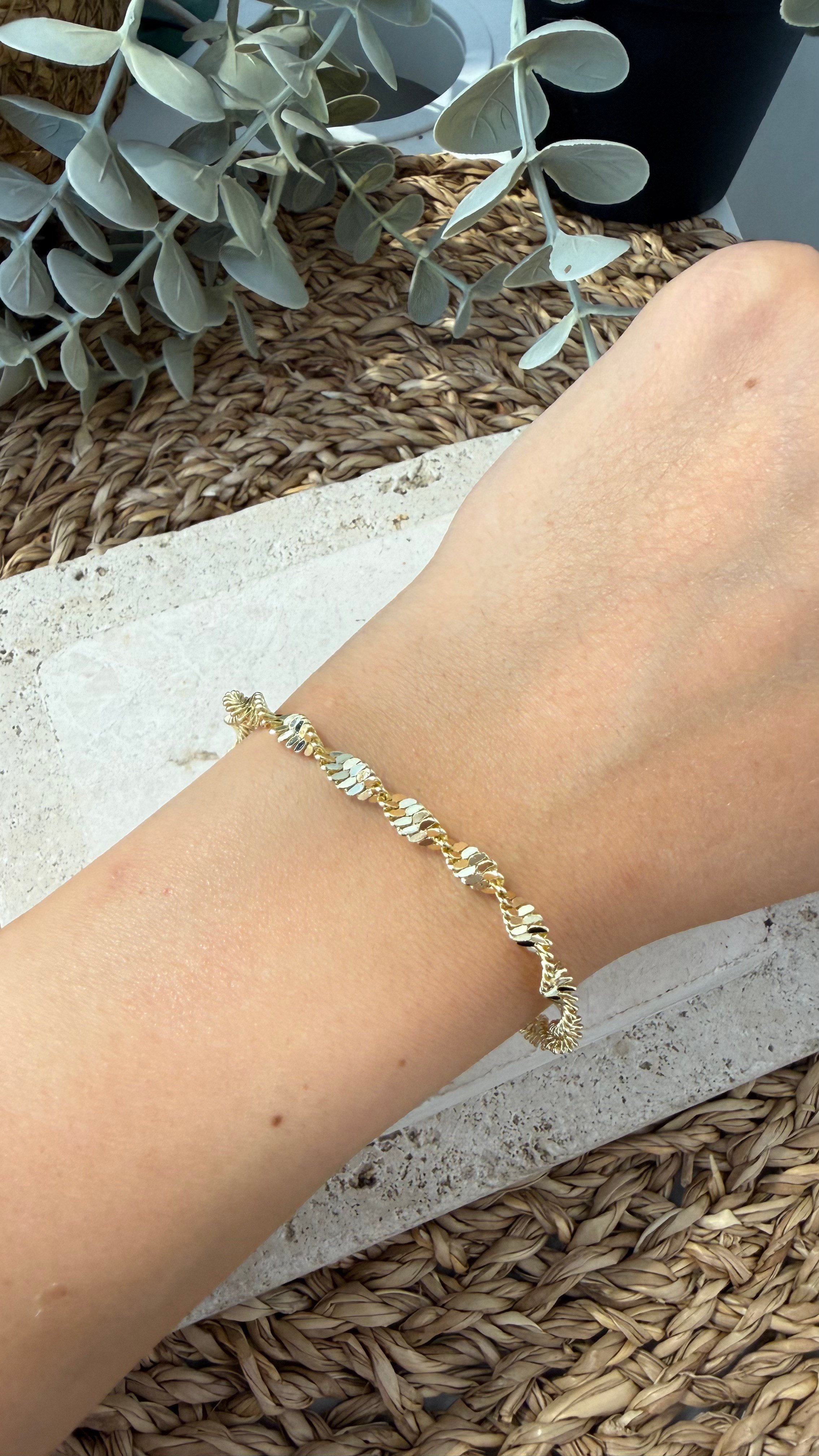 Cm Jewel 14K Gold Renk Bileklik