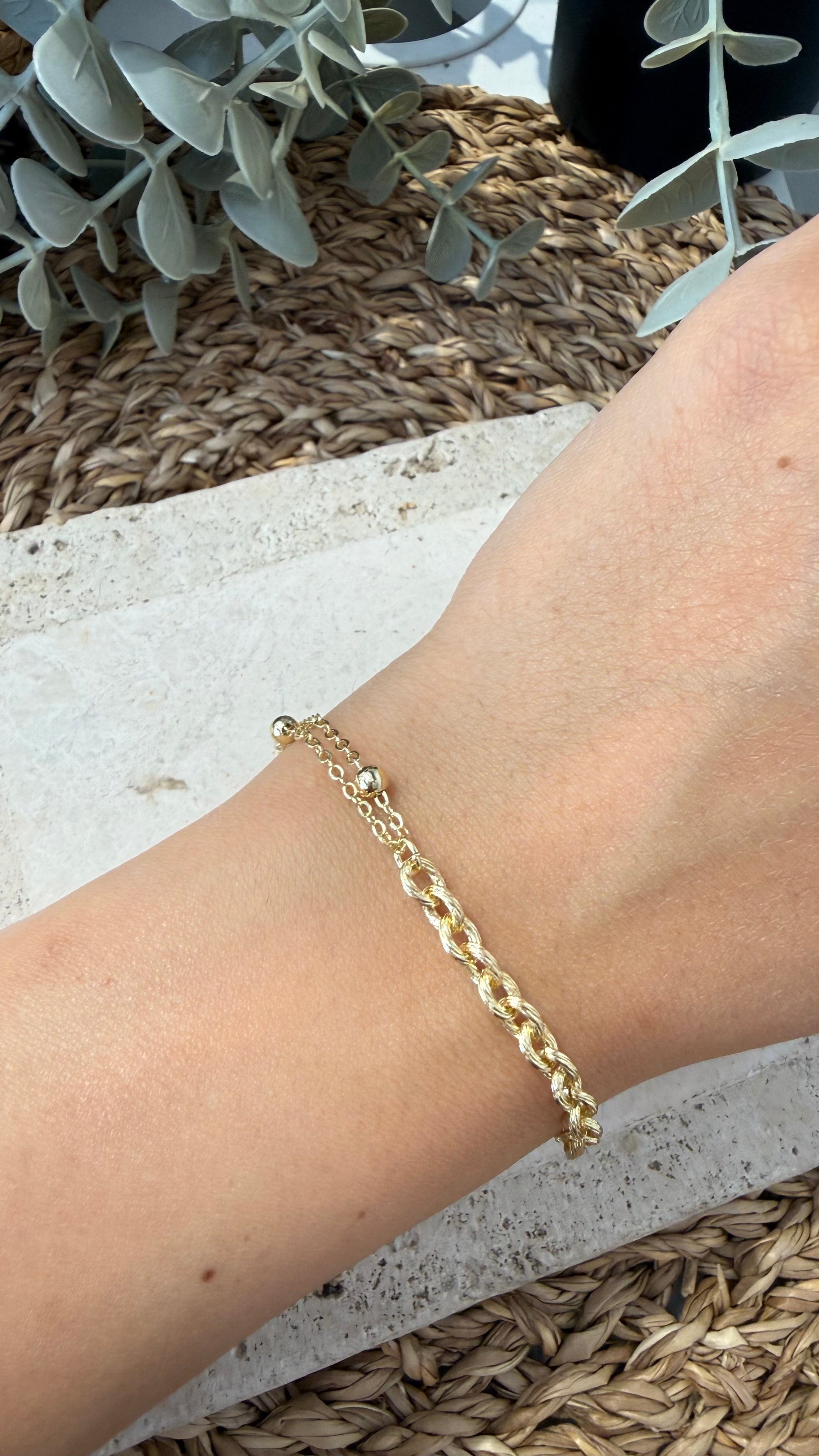 Cm Jewel 14K Gold Renk Bileklik