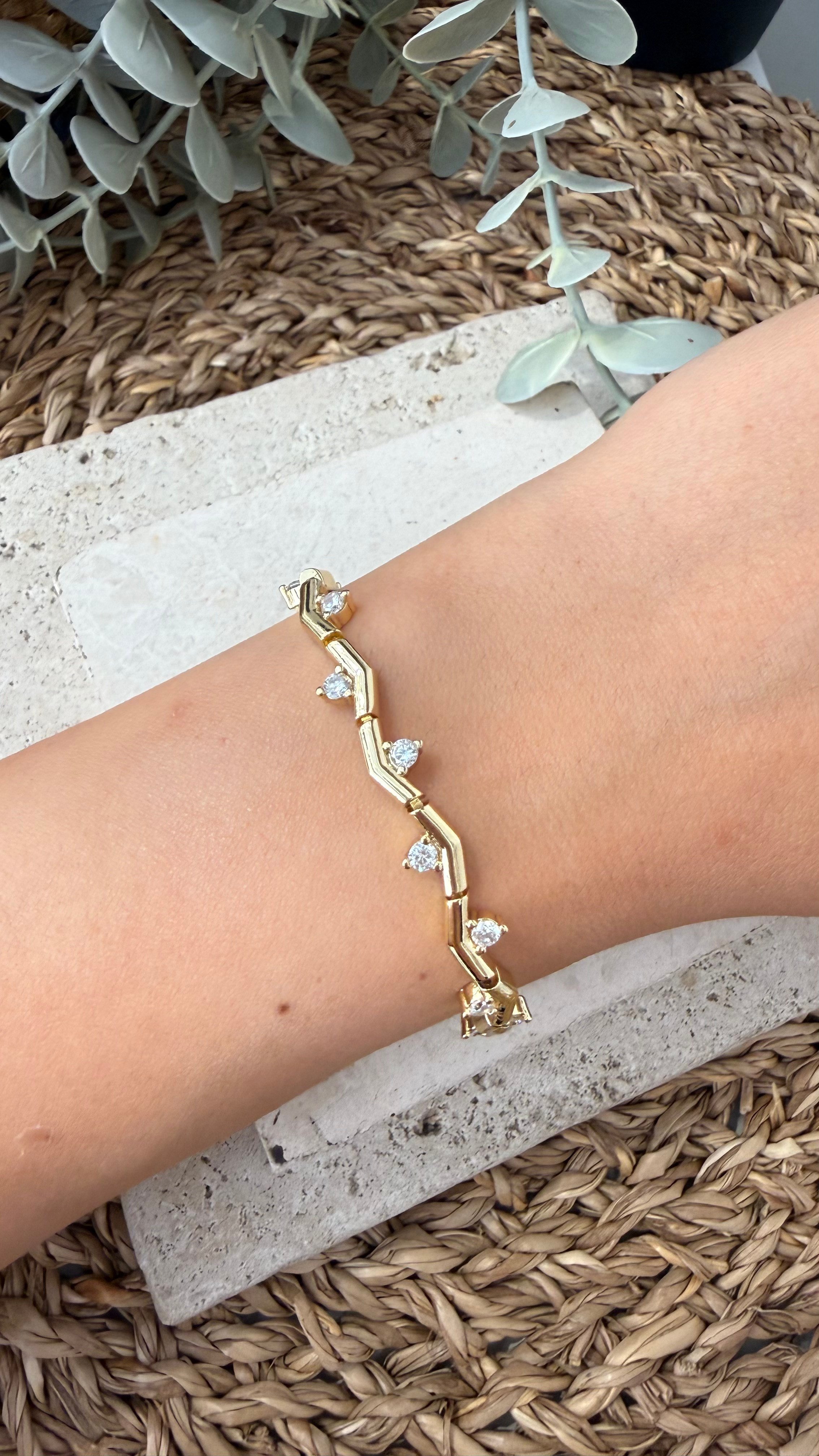 Cm Jewel 14K Gold Renk Bileklik