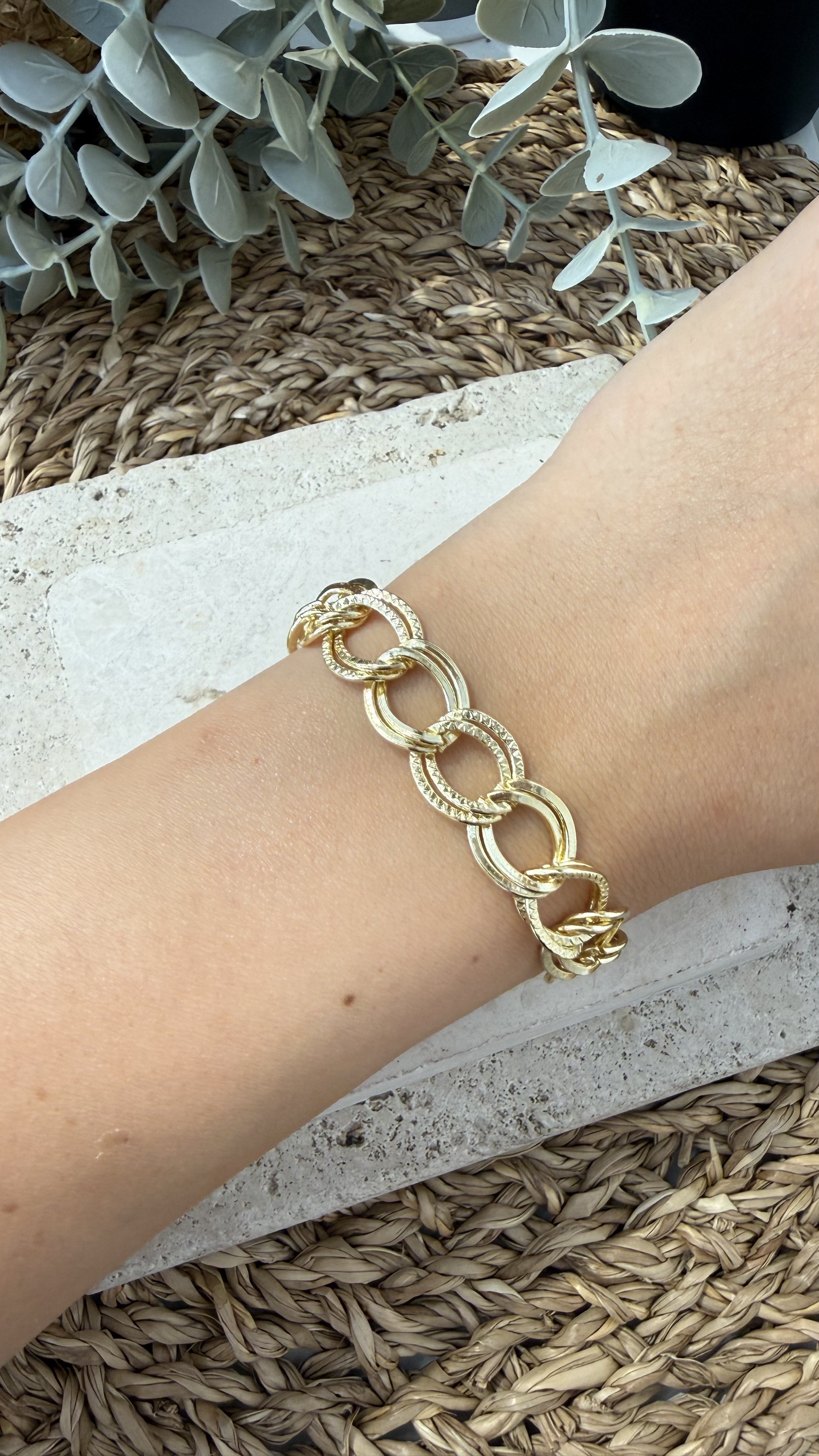 Cm Jewel 14K Gold Renk Bileklik
