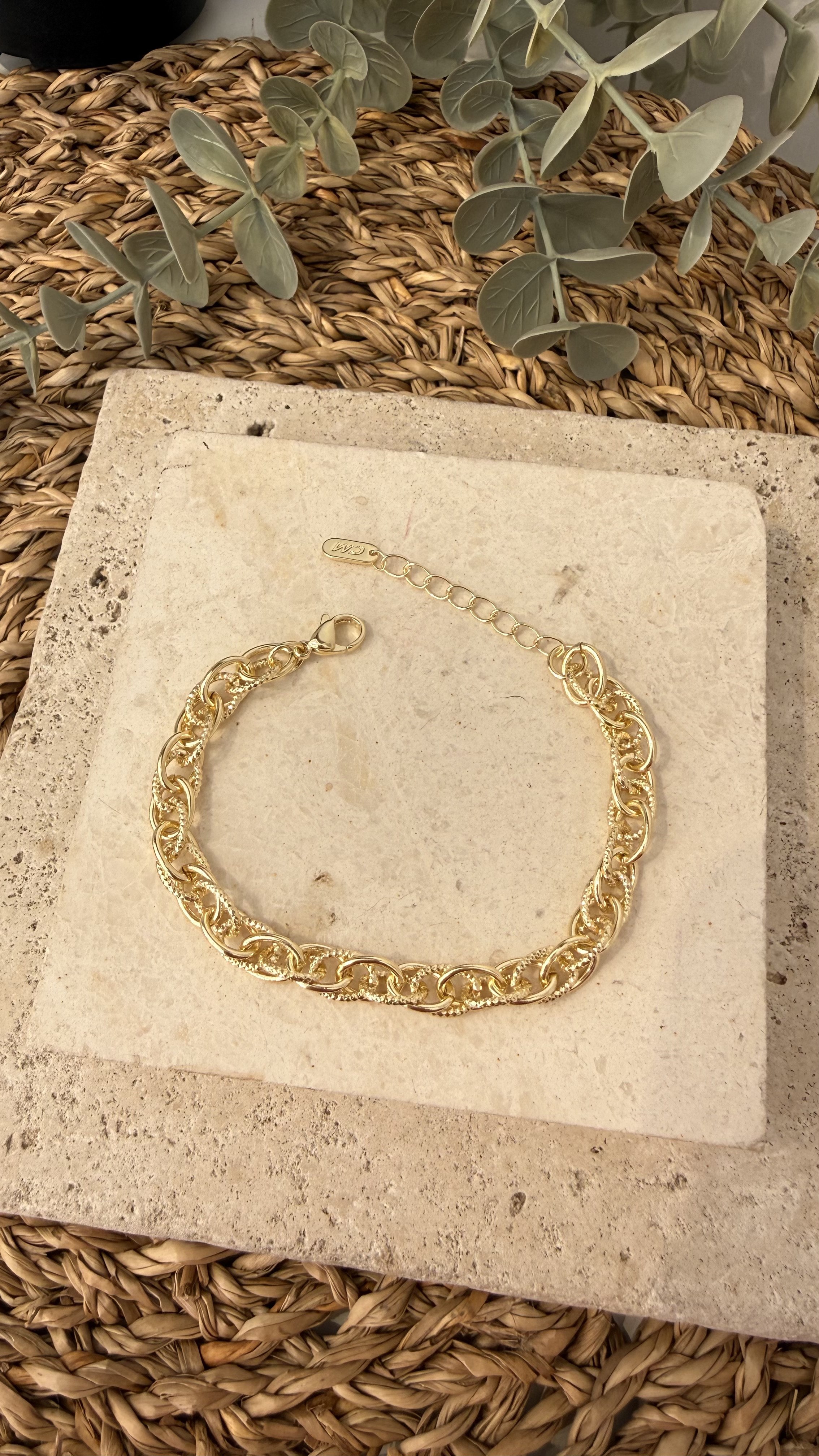 Cm Jewel İthal Gold Renk Bileklik