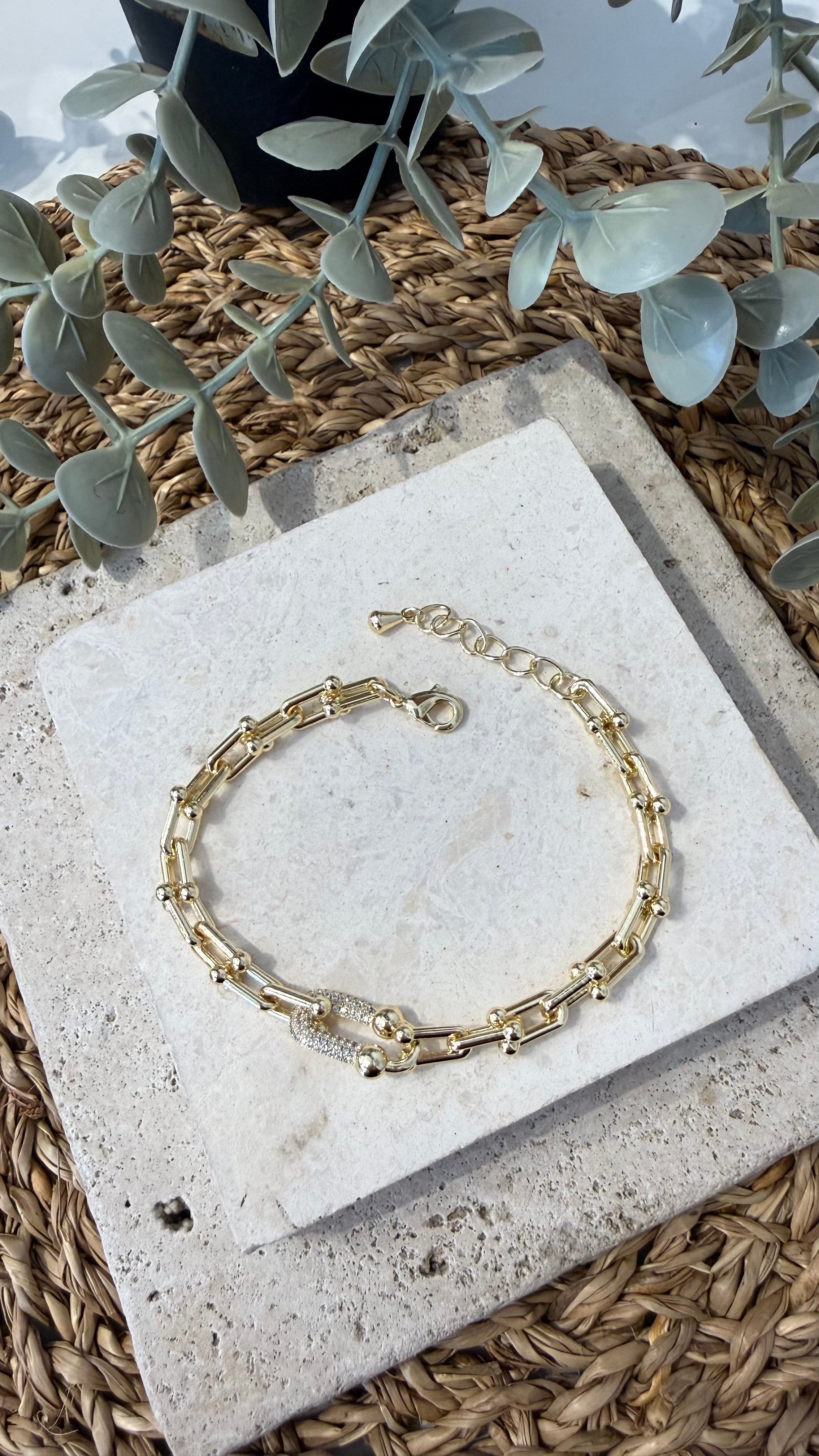 Cm Jewel İthal Gold Renk Bileklik