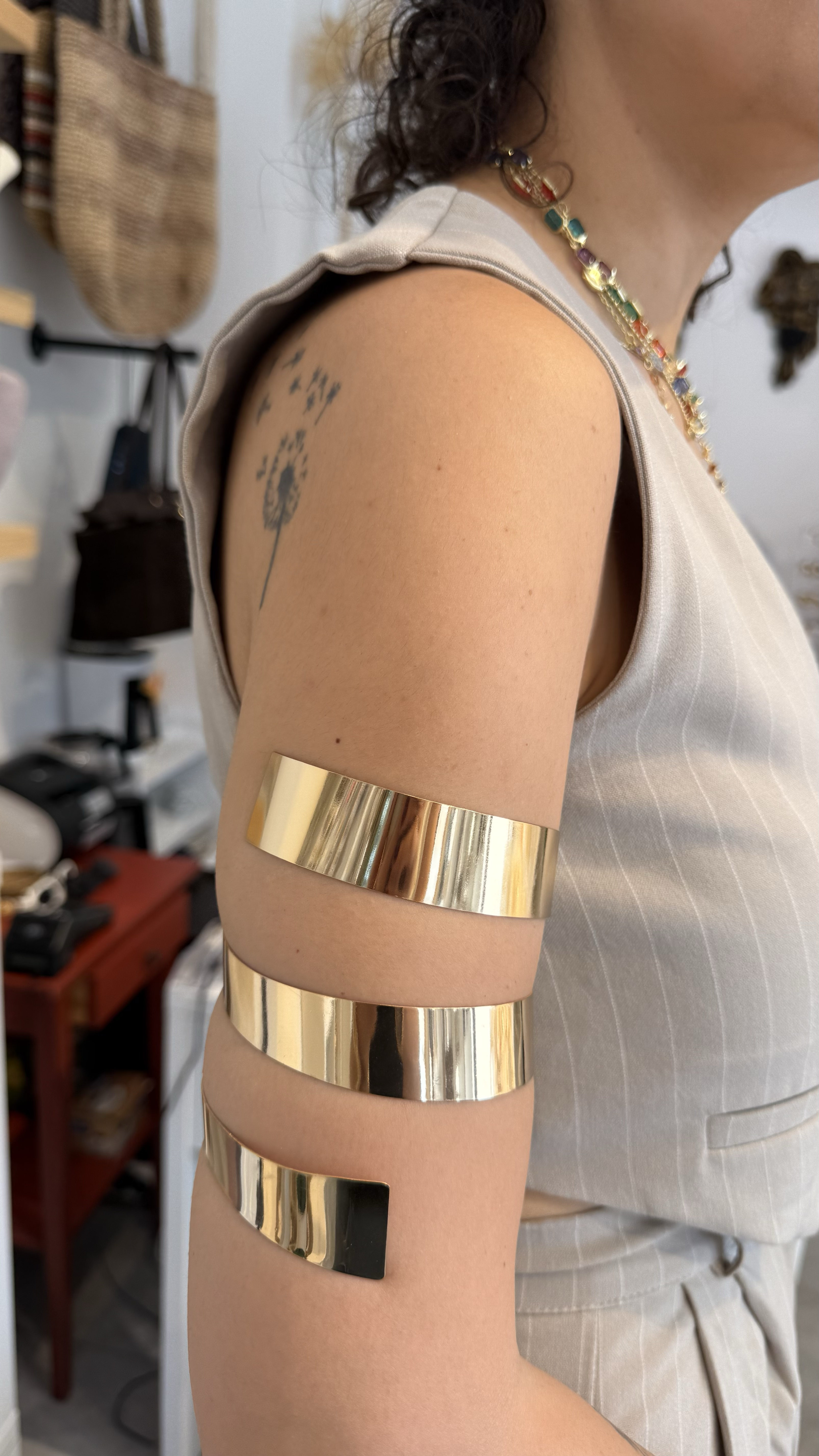 İthal Gold Arm Cuff