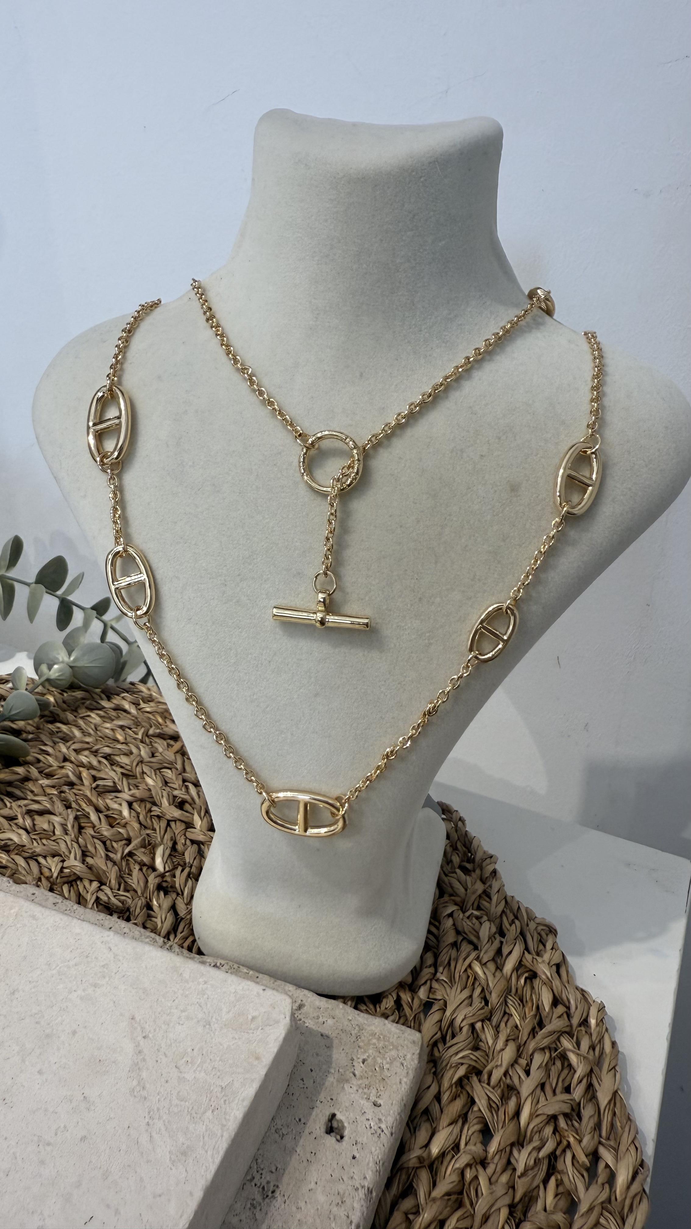 İthal Gold Renk Kolye 