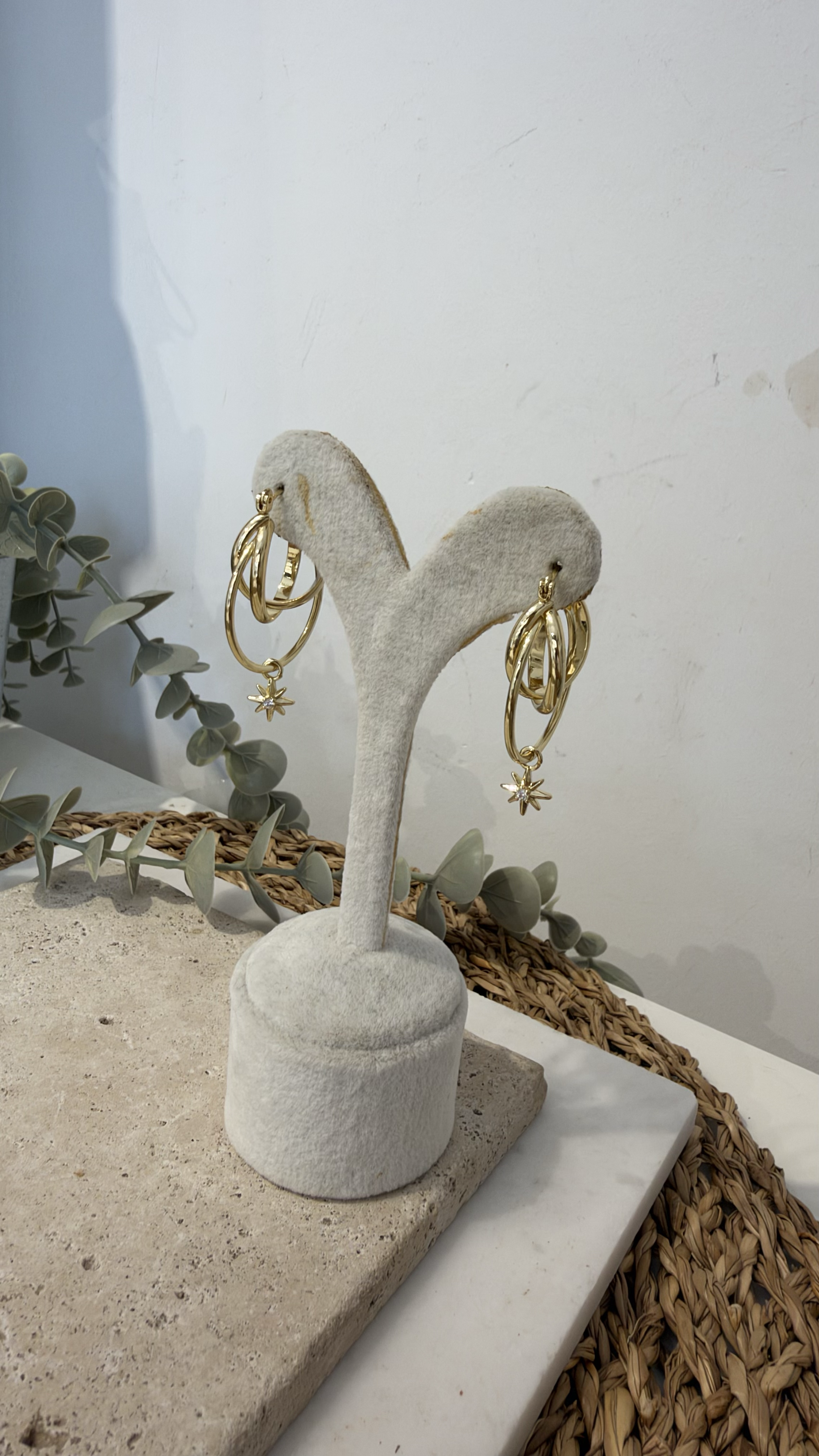 İthal Gold Renk Küpe