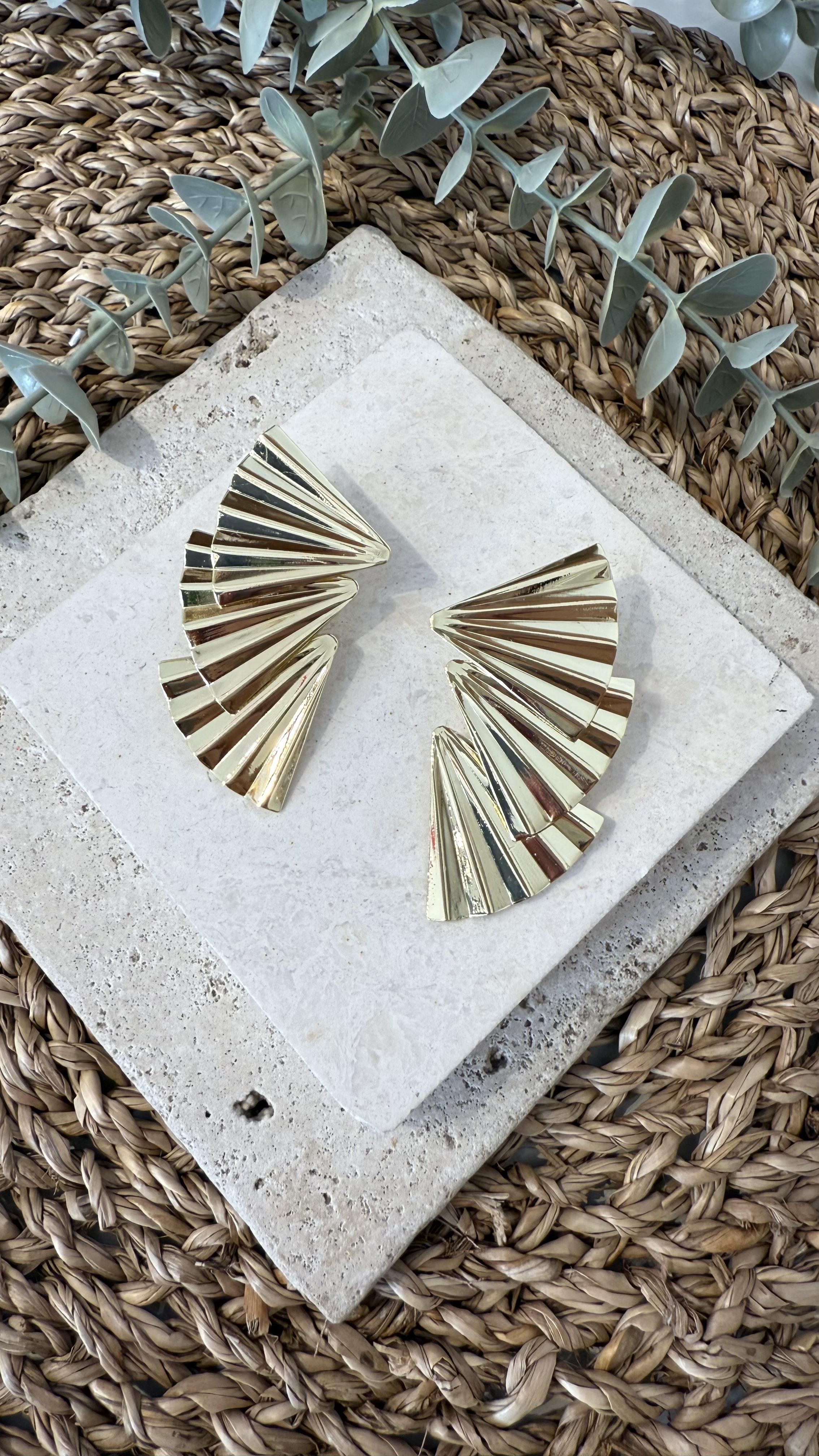 İthal Gold Renk Küpe