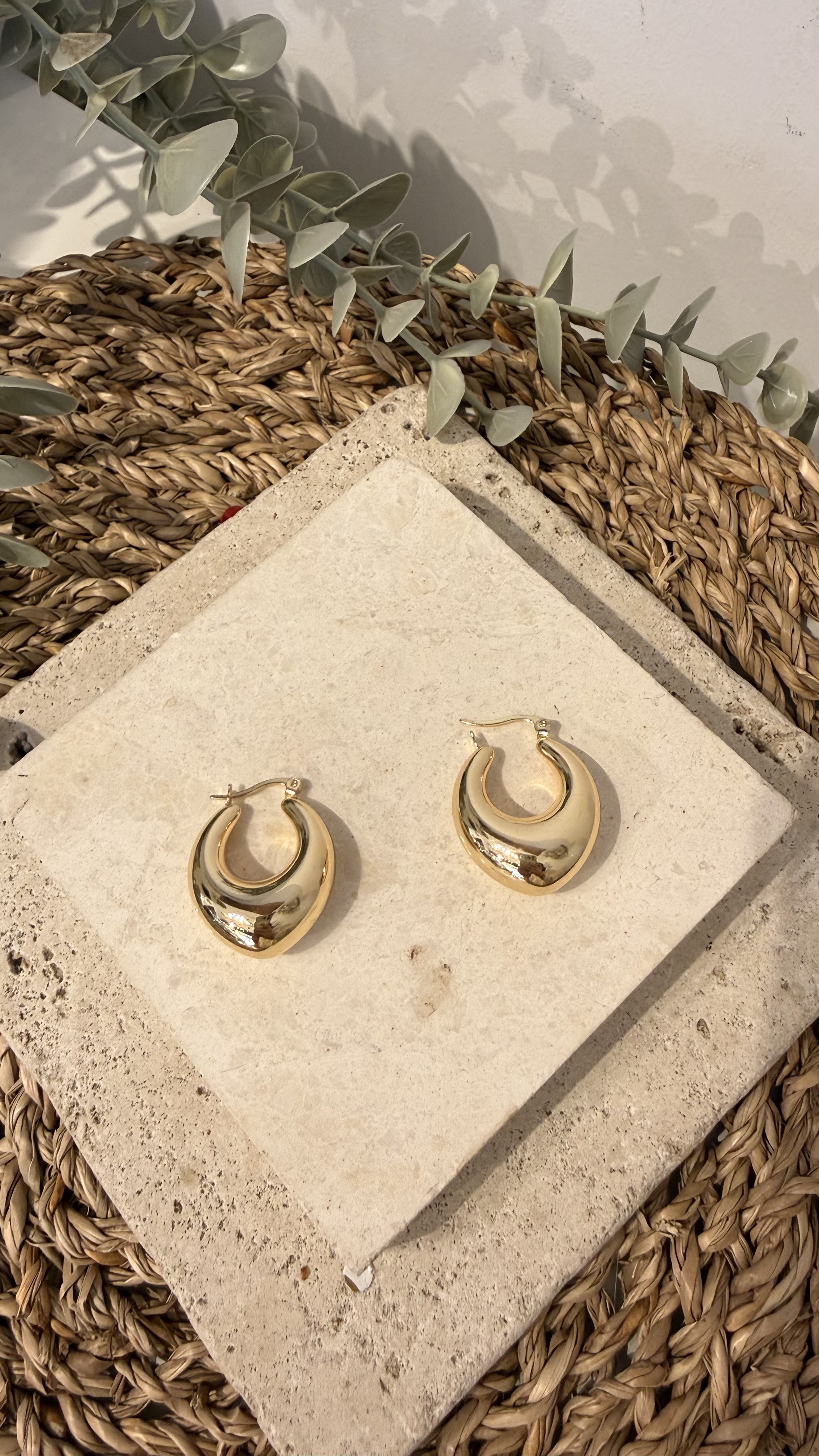 İthal Gold Renk Küpe