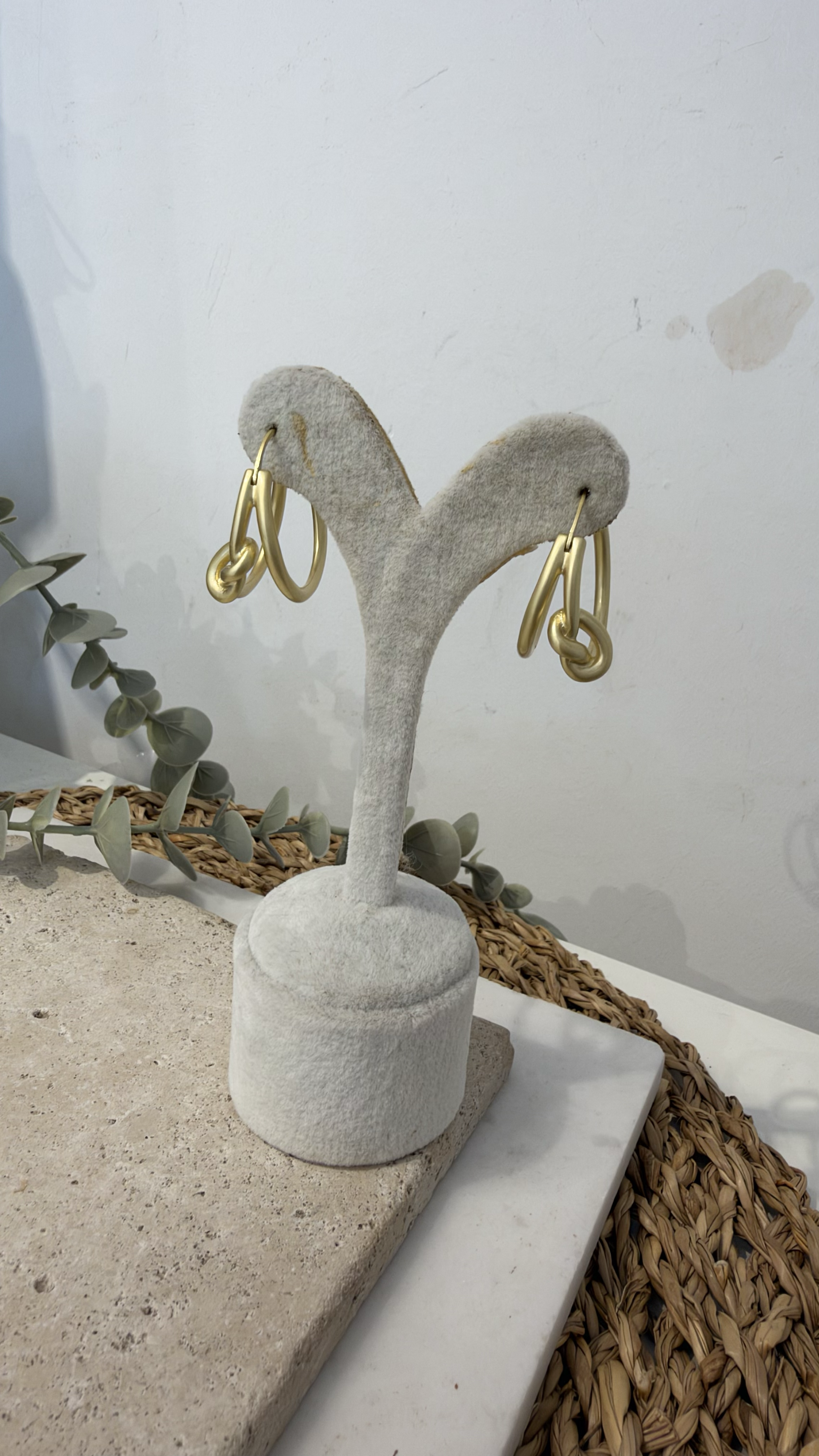 İthal Gold Renk Küpe