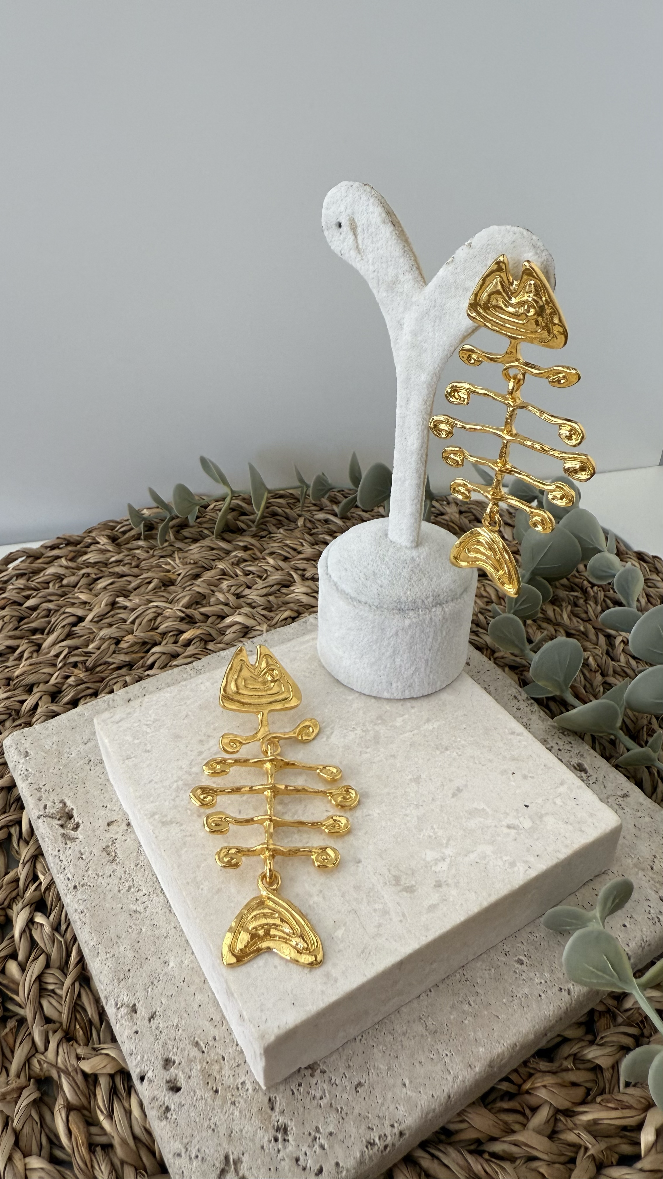 İthal Gold Renk Küpe