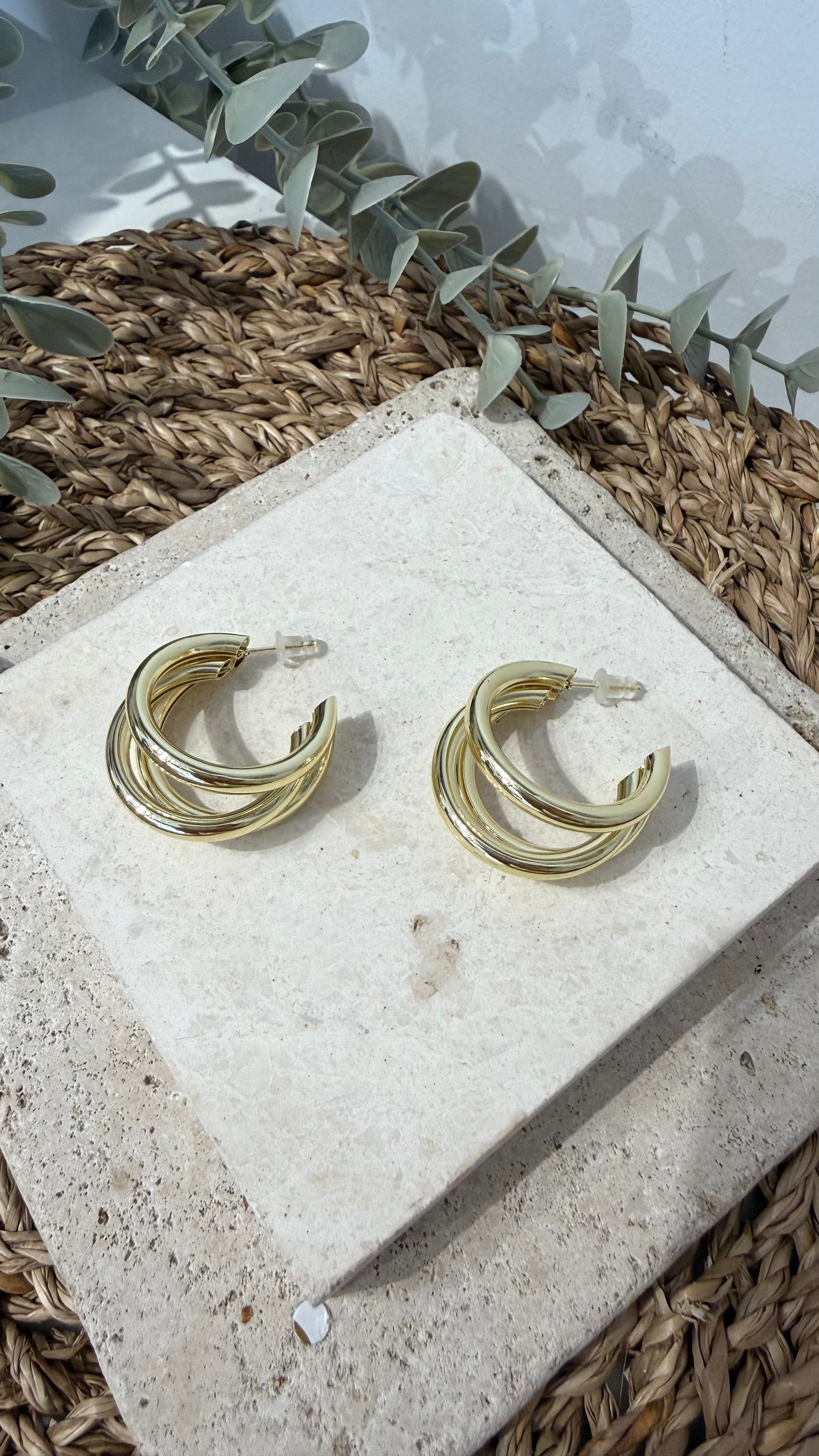 İthal Gold Renk Küpe