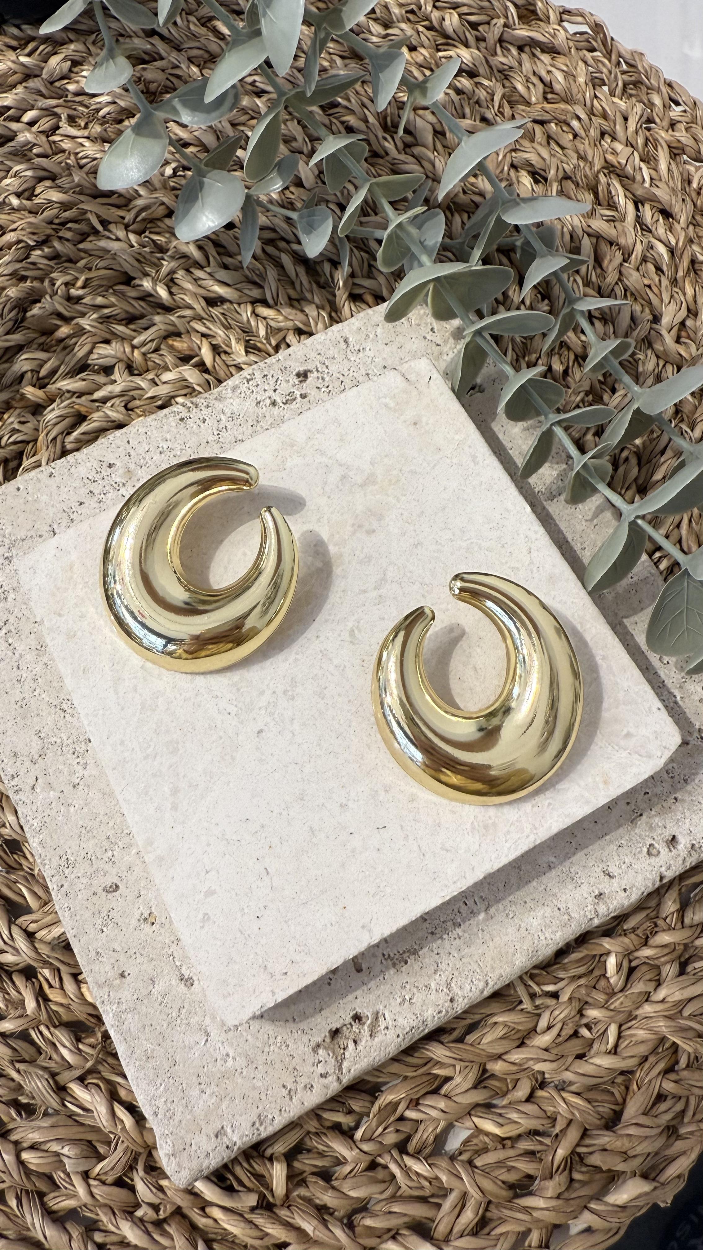 İthal Gold Renk Küpe