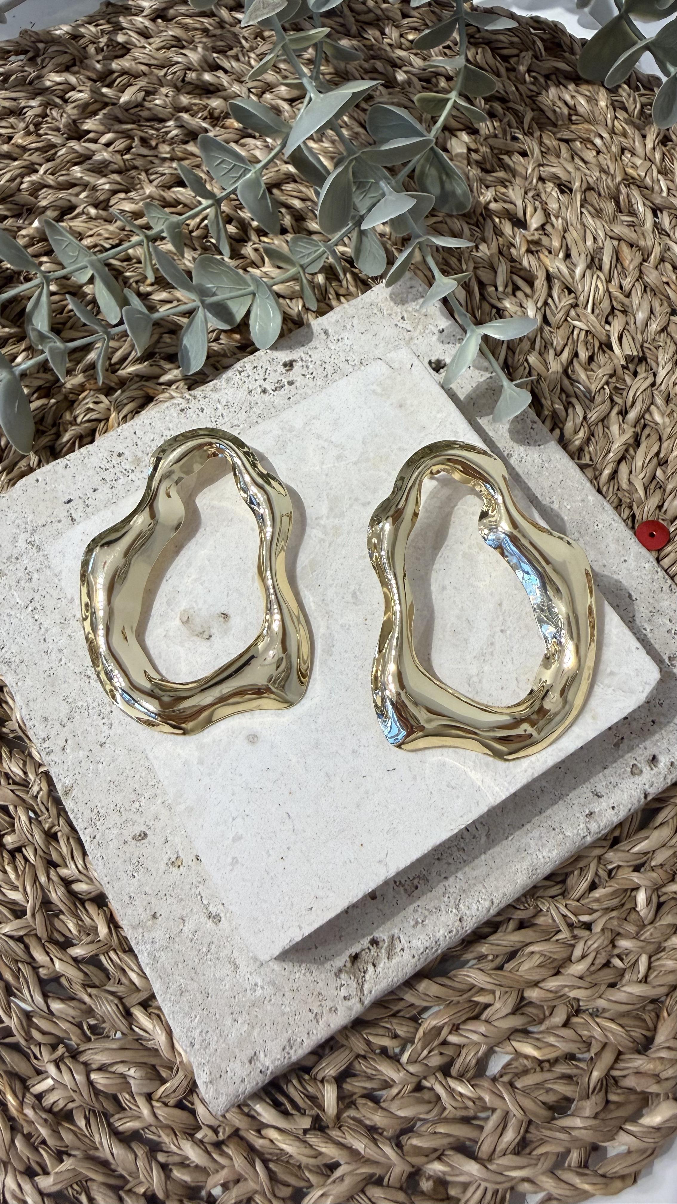 İthal Gold Renk Küpe