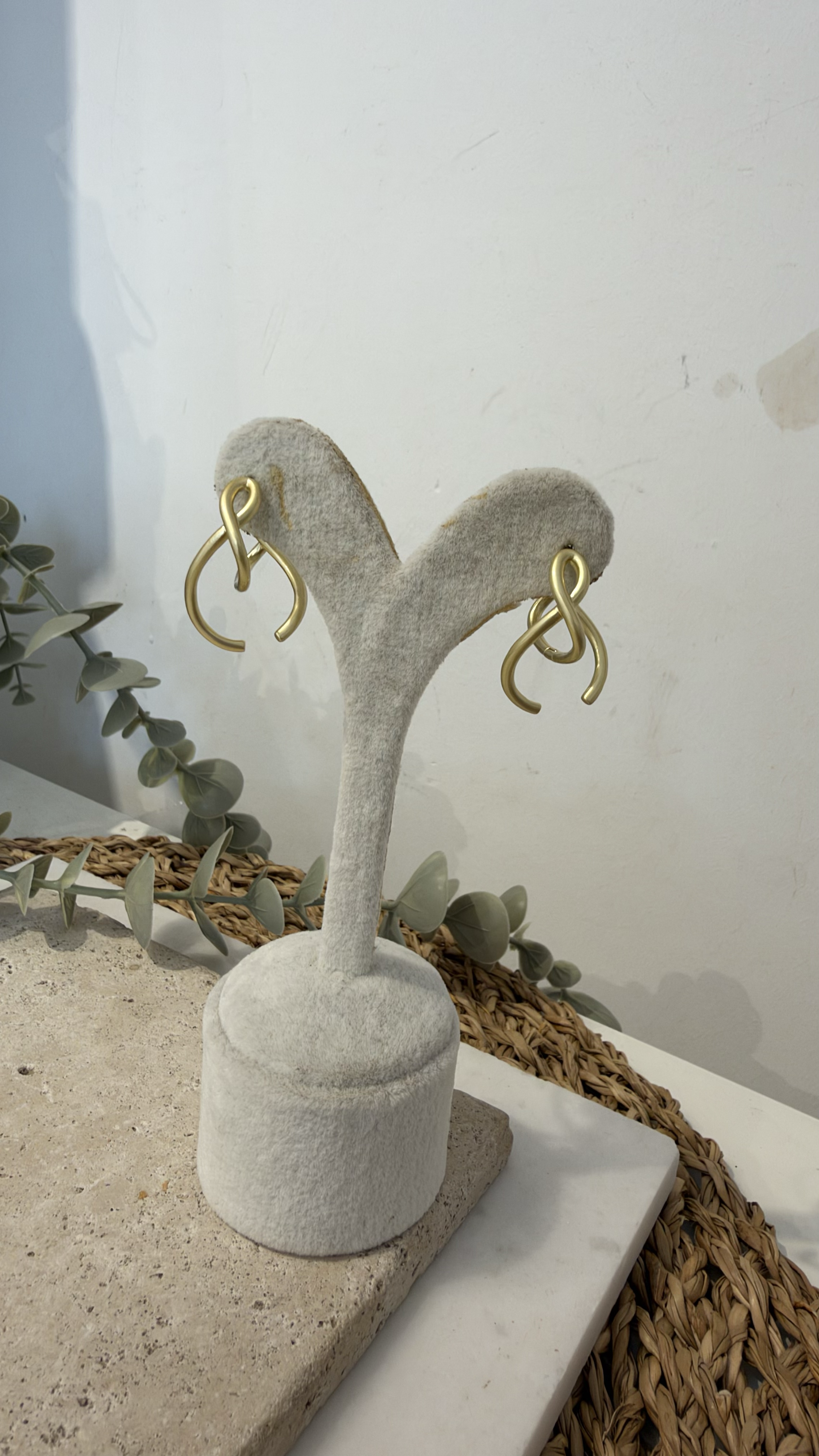 İthal Gold Renk Küpe
