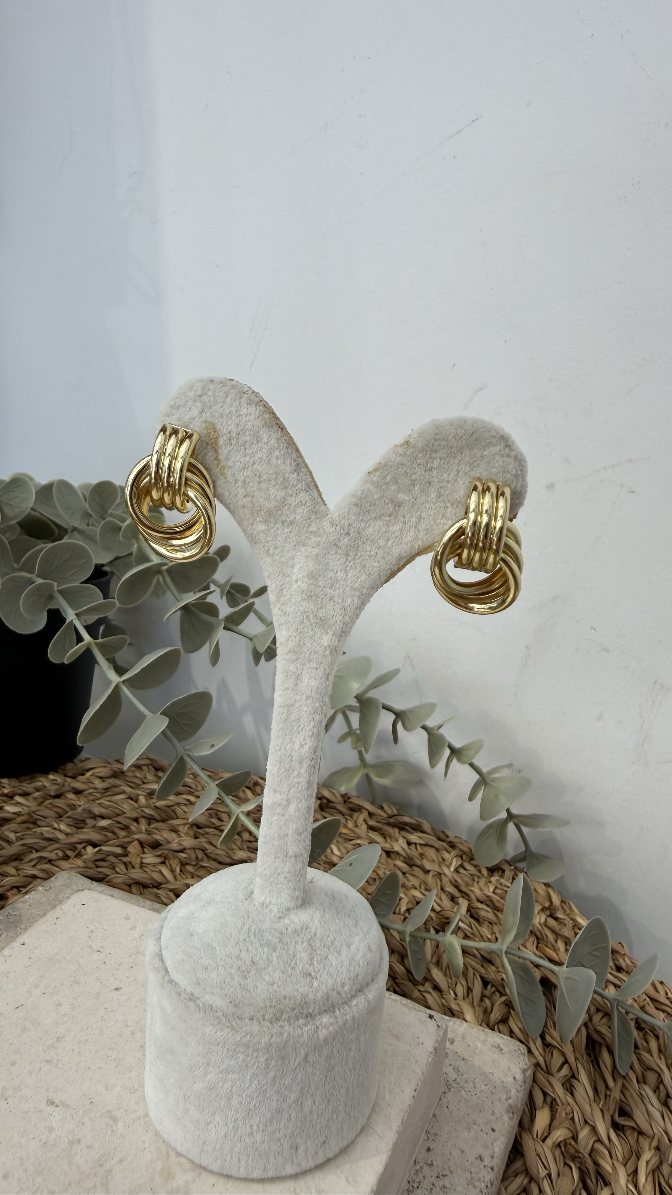 İthal Gold Renk Küpe