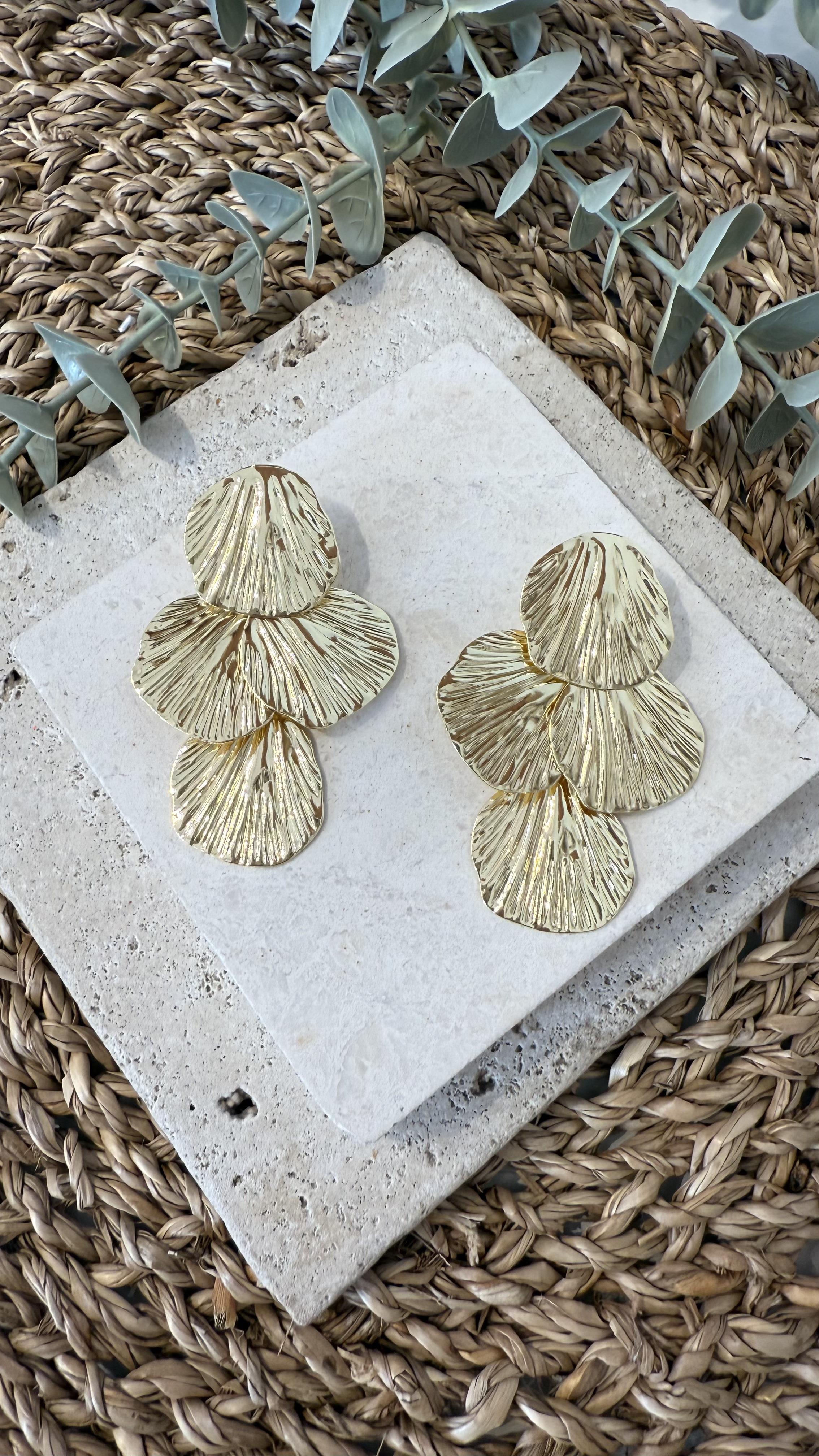 İthal Gold Renk Küpe