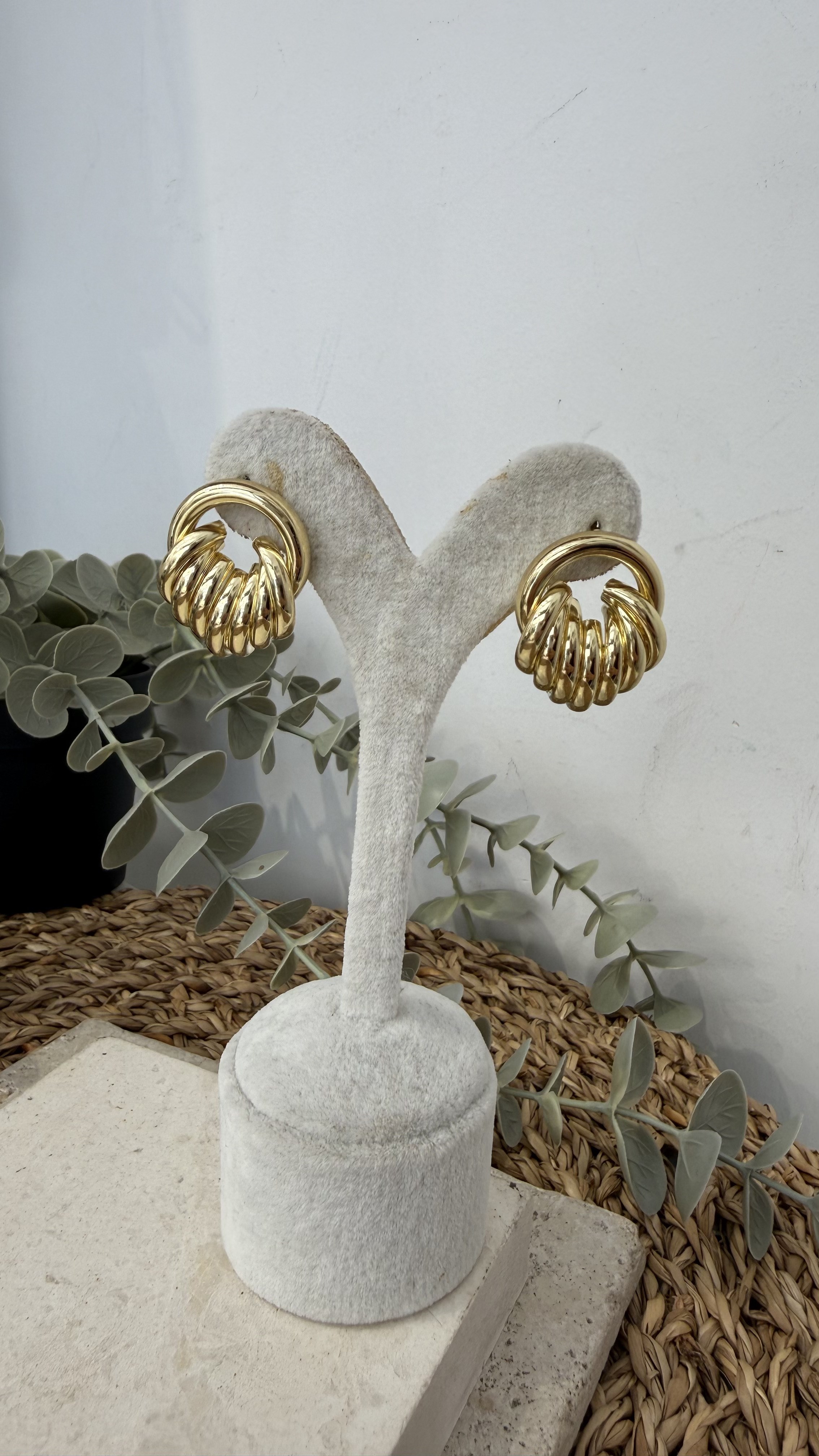 İthal Gold Renk Küpe