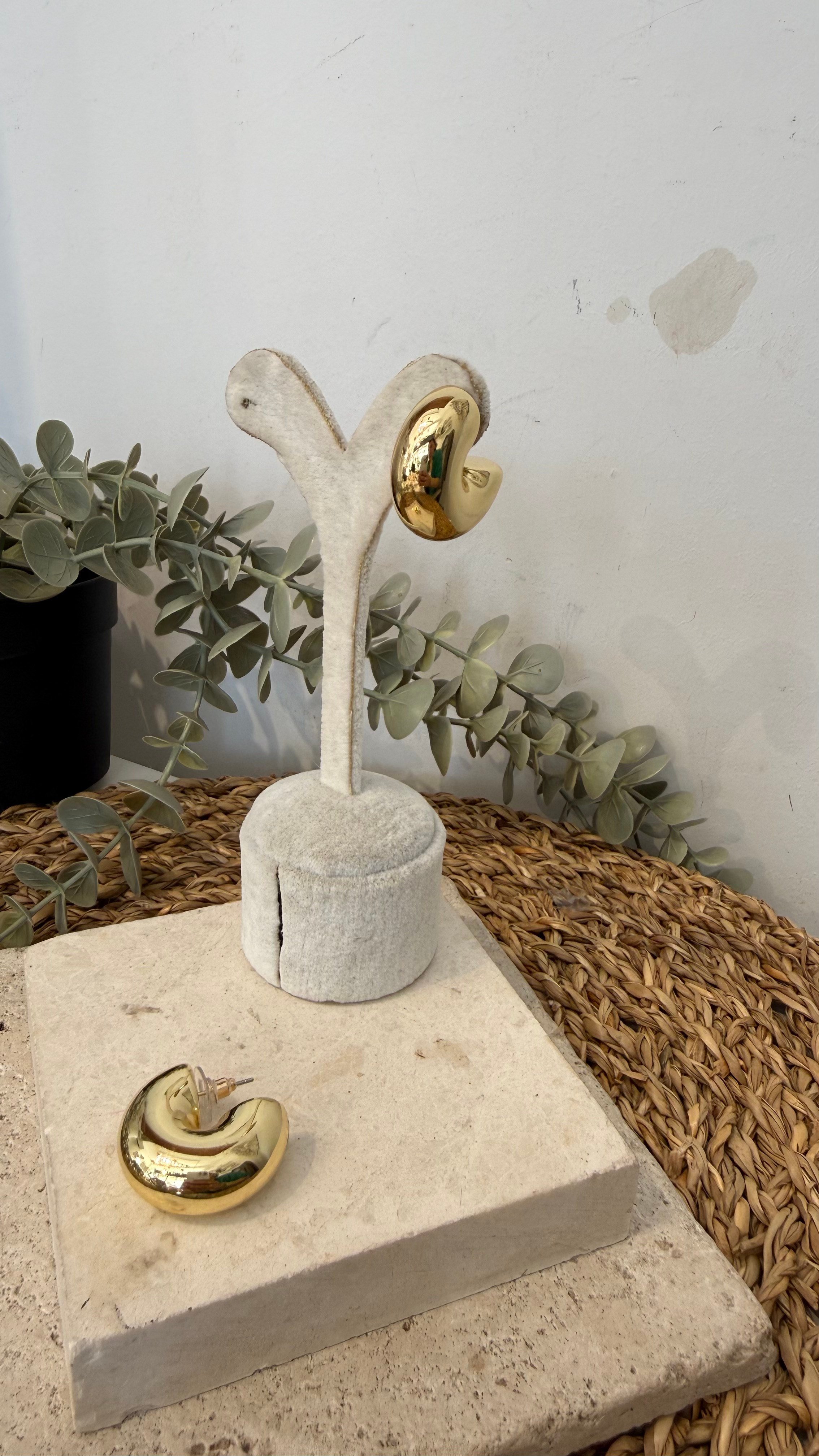 İthal Gold Renk Küpe