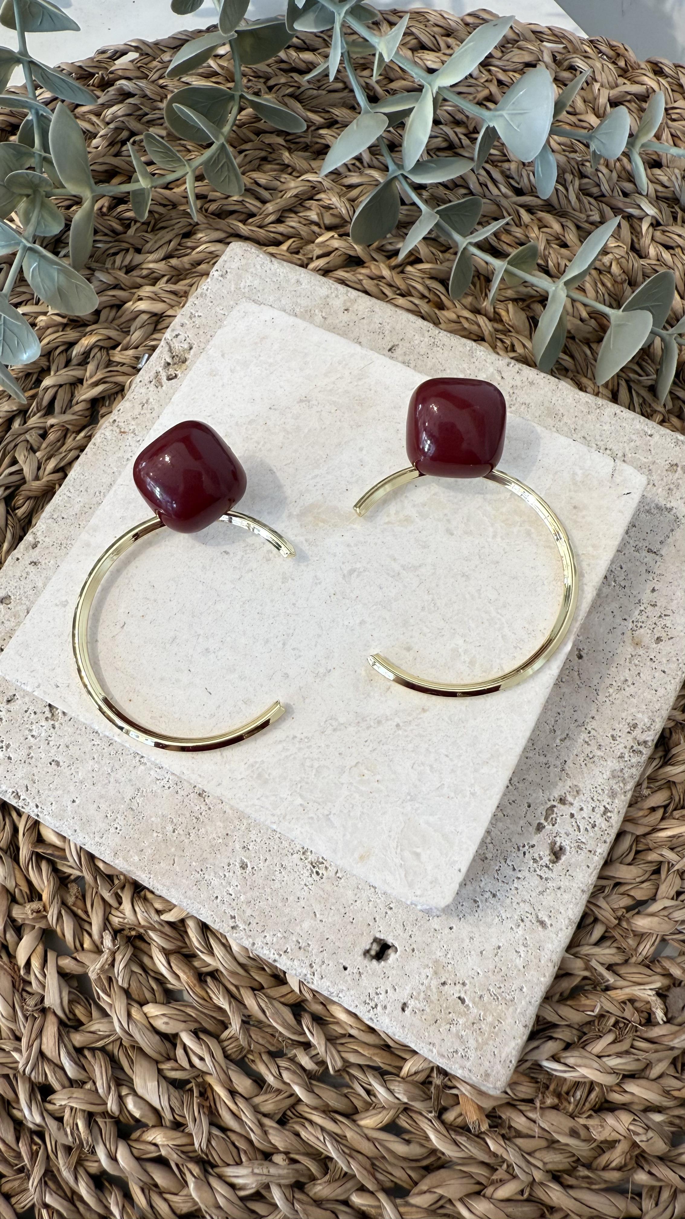 İthal Gold Renk Küpe