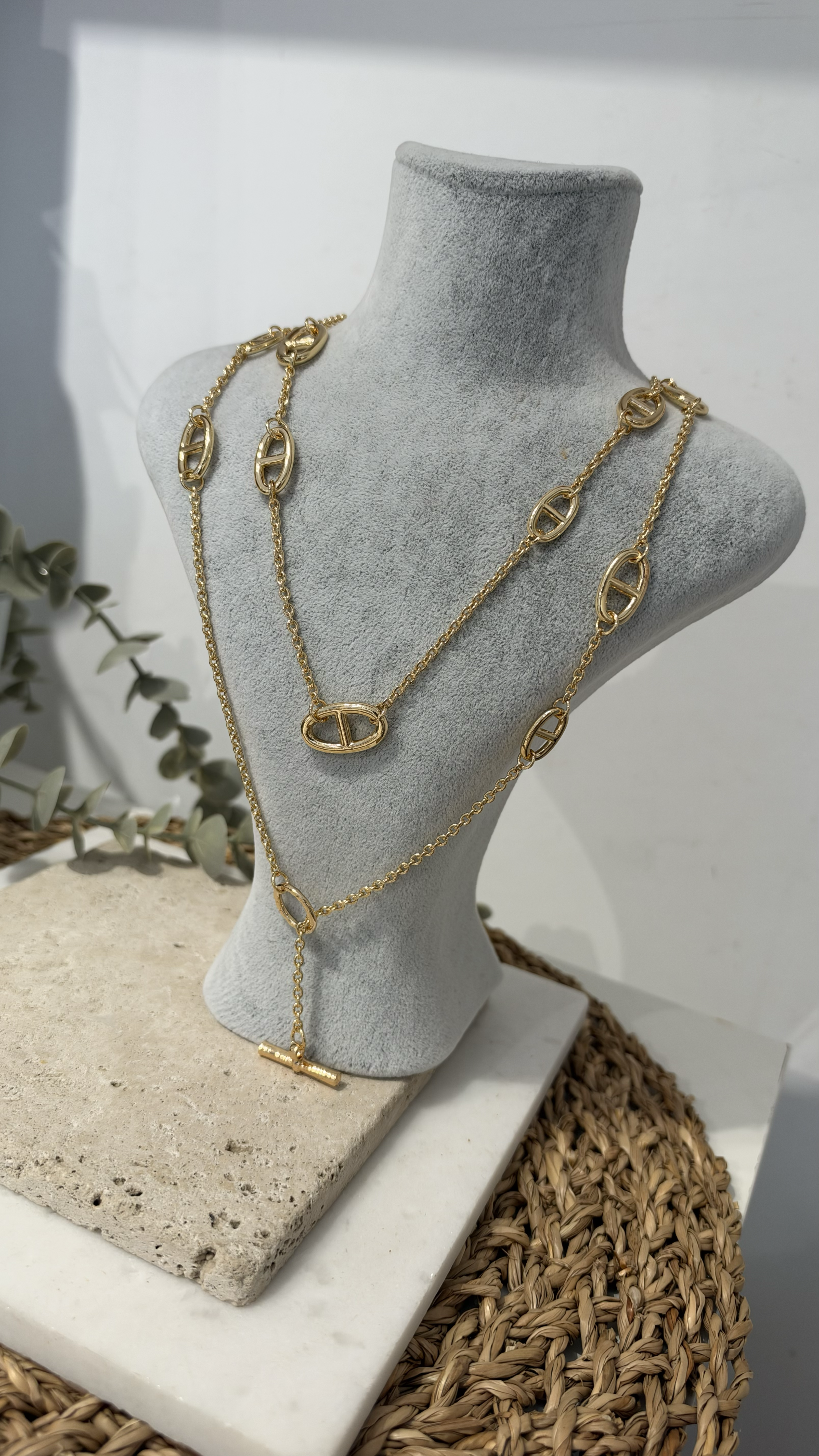İthal Gold Renk Zincir Kolye