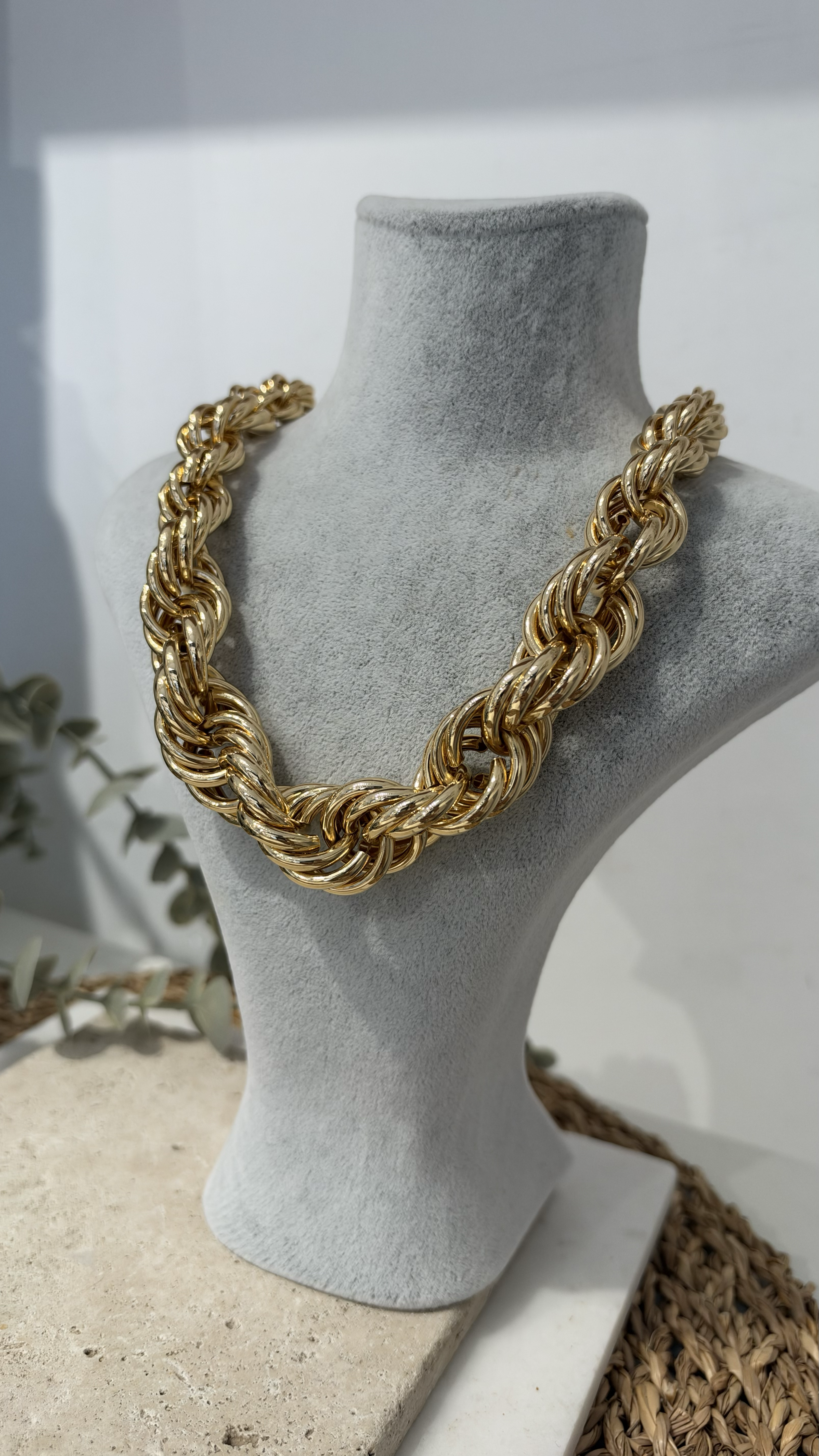 İthal Gold Renk Zincir Kolye