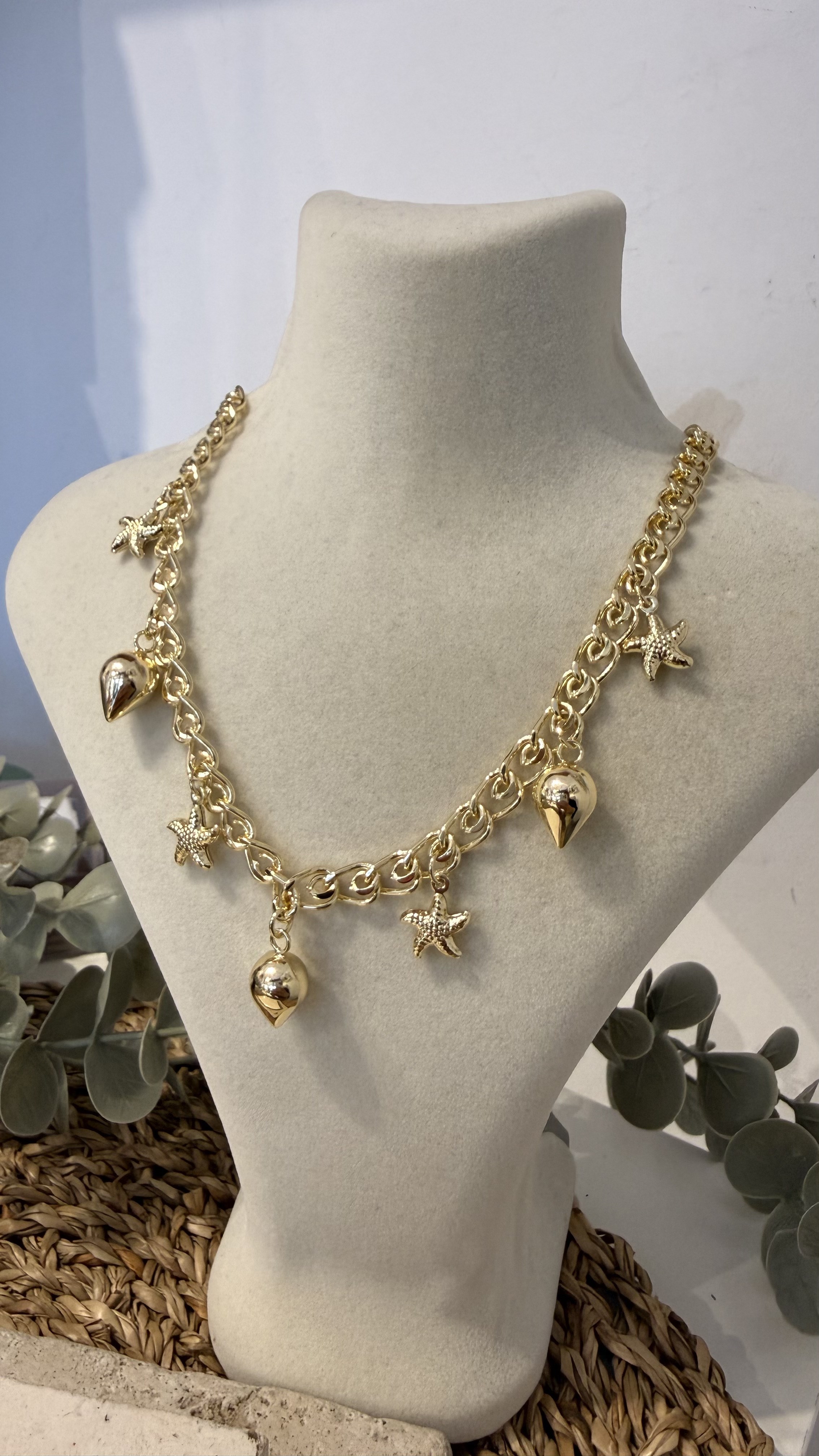 Xuping Gold Renk 14k Kolye 45cm