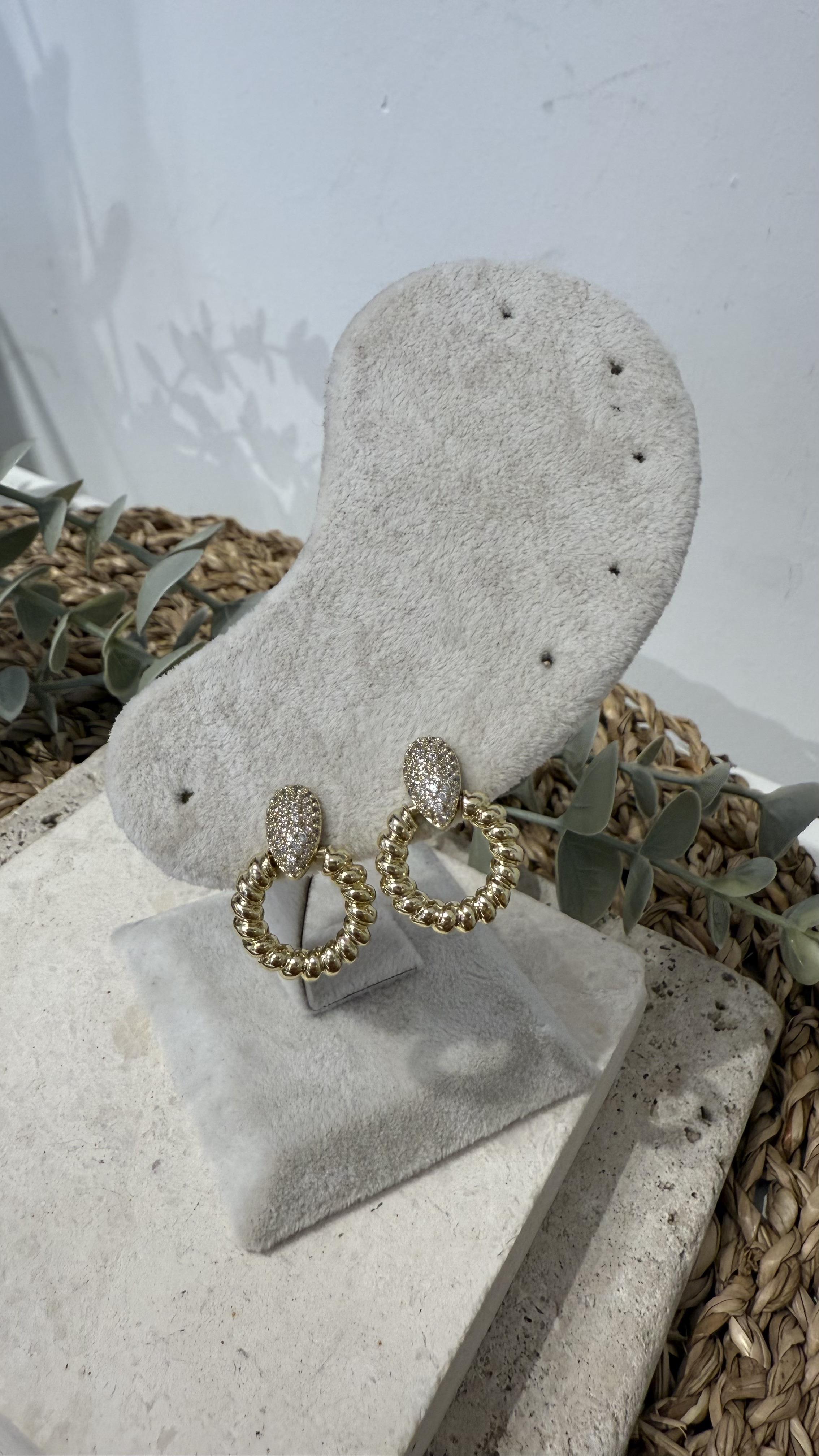 Xuping Özel Seri 14k Gold Renk Küpe