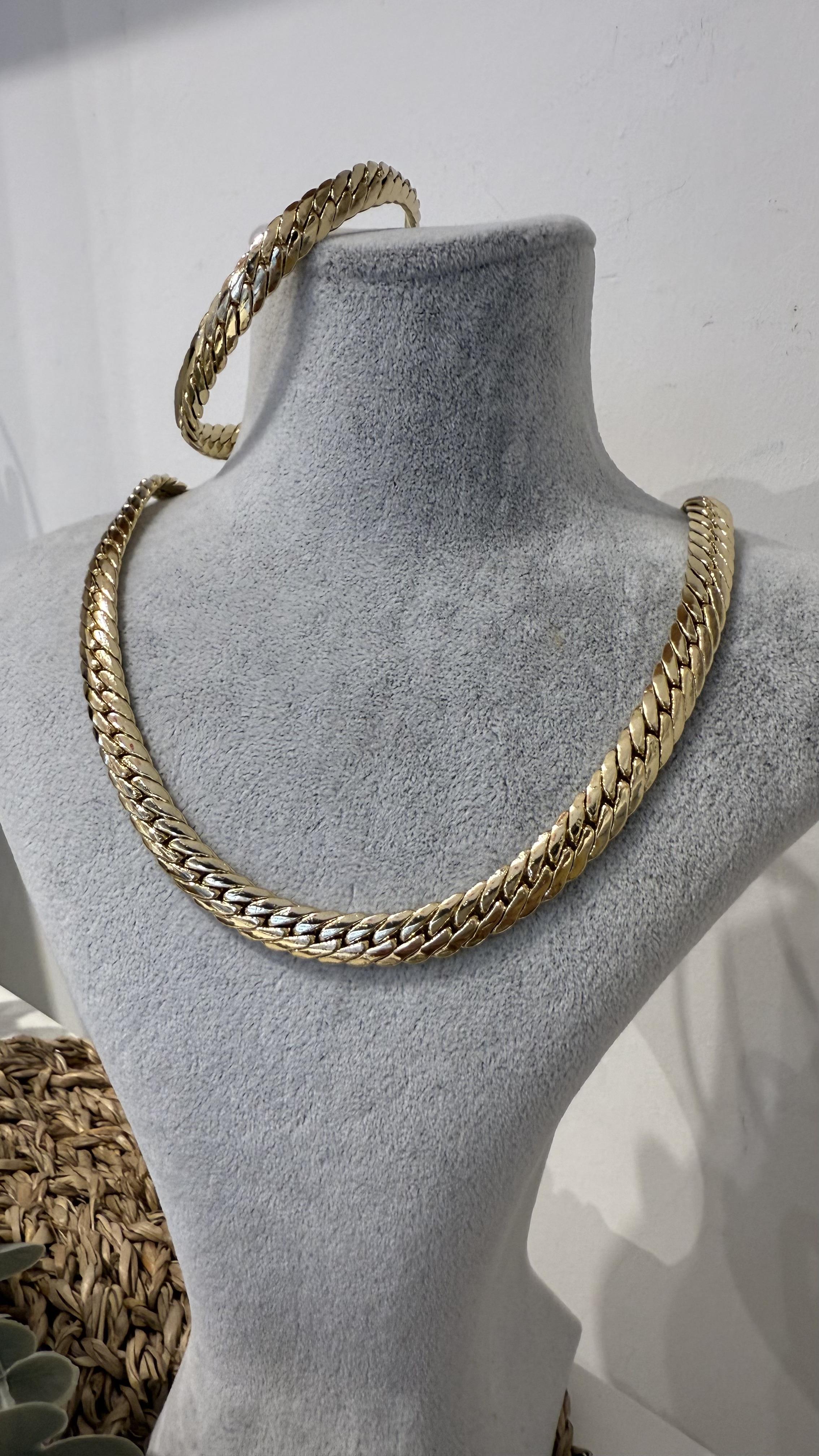 Xuping Özel Seri Gold Renk 14k Kolye Bileklik Set