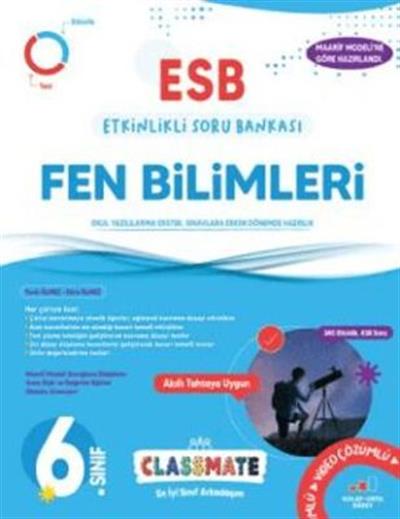 6. Sınıf Classmate Fen Bilimleri Etkinlikli Soru Bankası Okyanus Yayınları 9786259566757