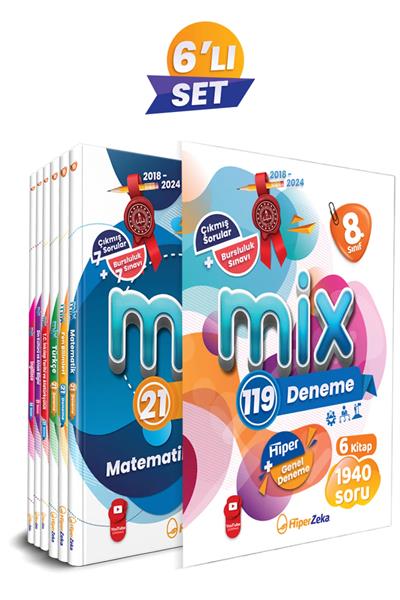 Hiper Zeka Yayınları 8. Sınıf Mix 119 Deneme Tüm Dersler Set
