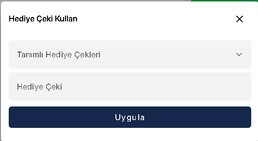 Kuponu ödeme ekranında kullanma