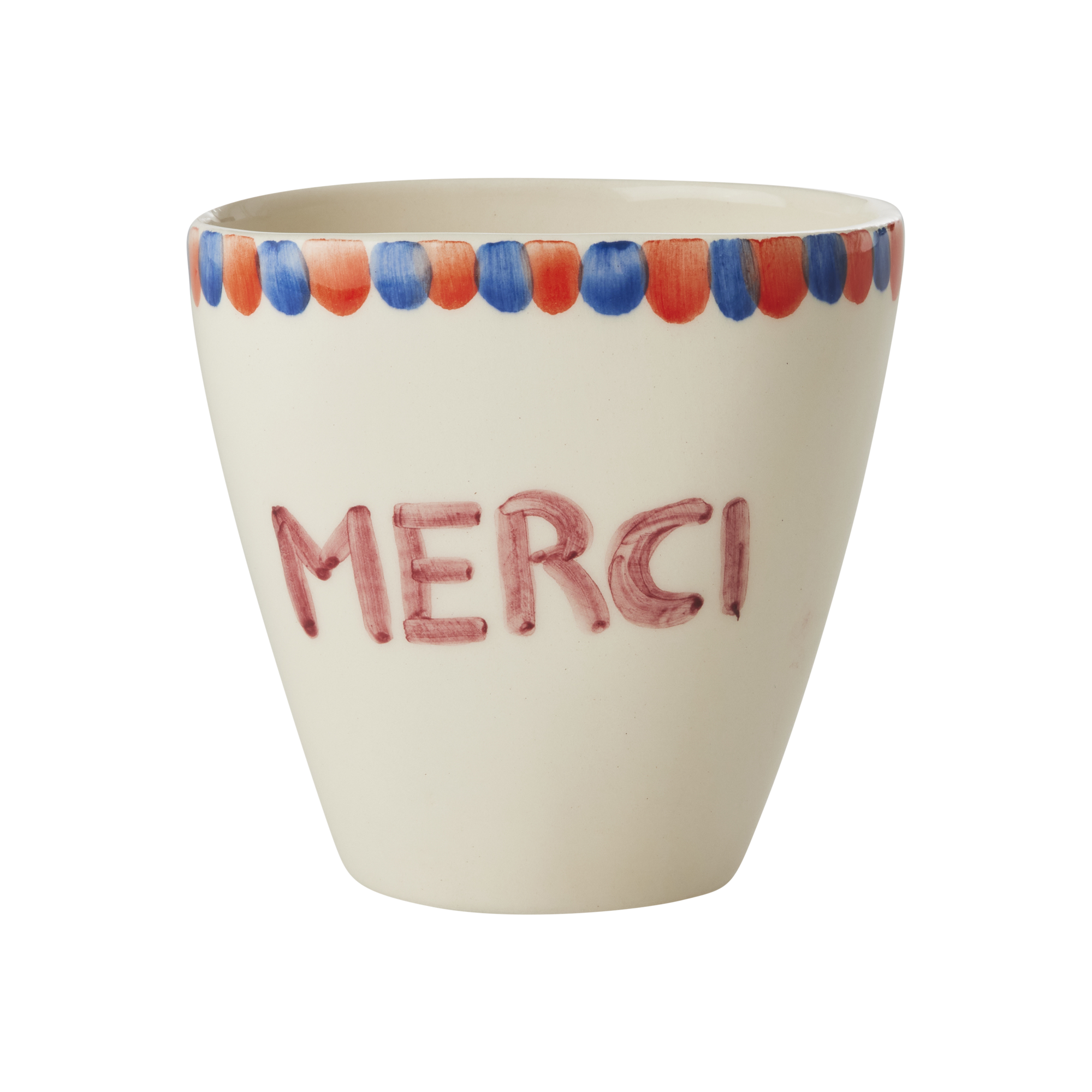 El Yapımı Oval Seramik Kupa - Merci