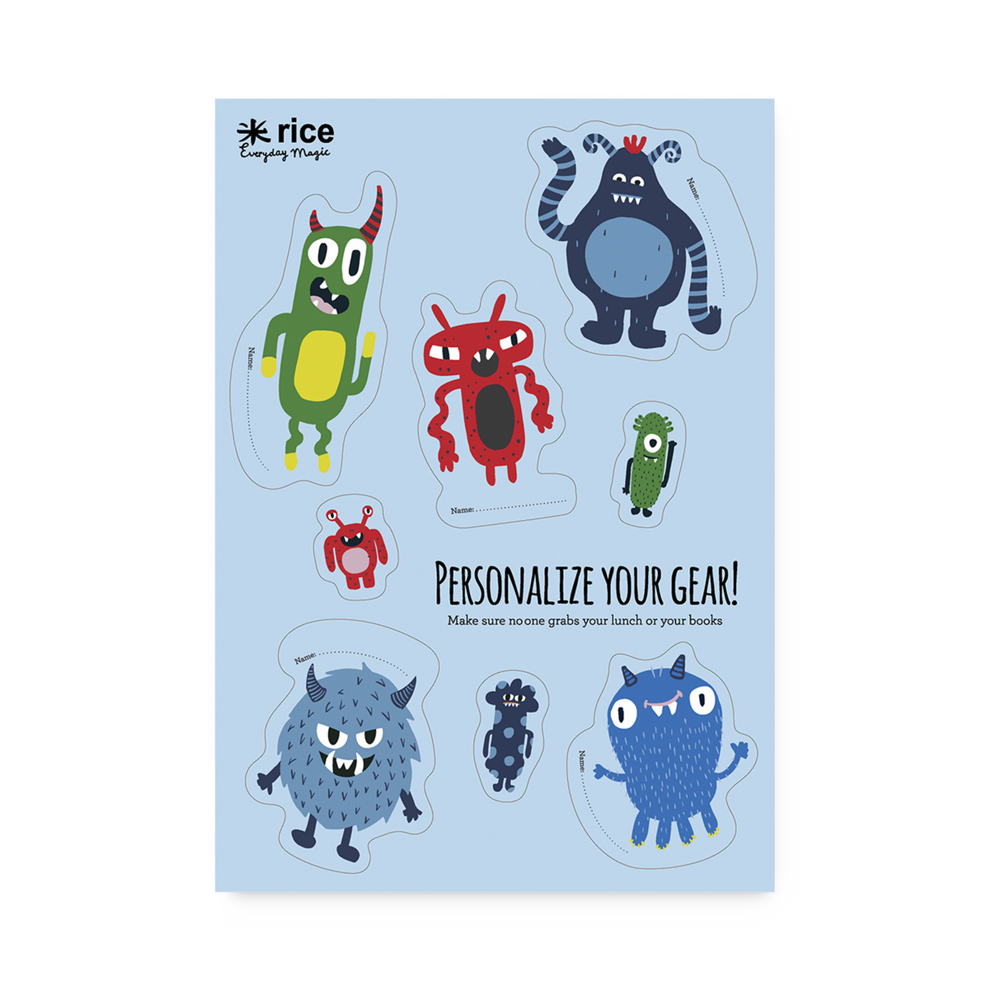 Stickers Lunchbox - Canavarlar