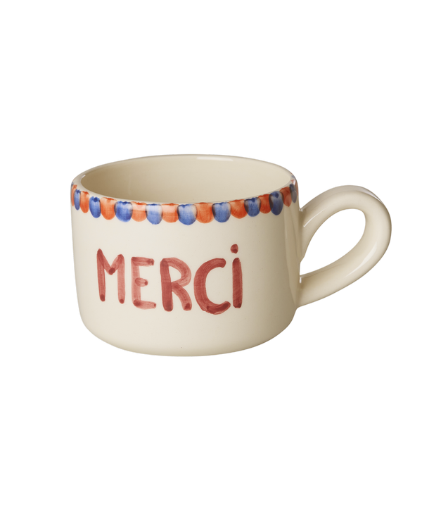 El Yapımı Seramik Kupa - Merci