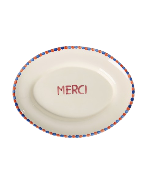 El Yapımı Seramik Servis Tabağı - Merci