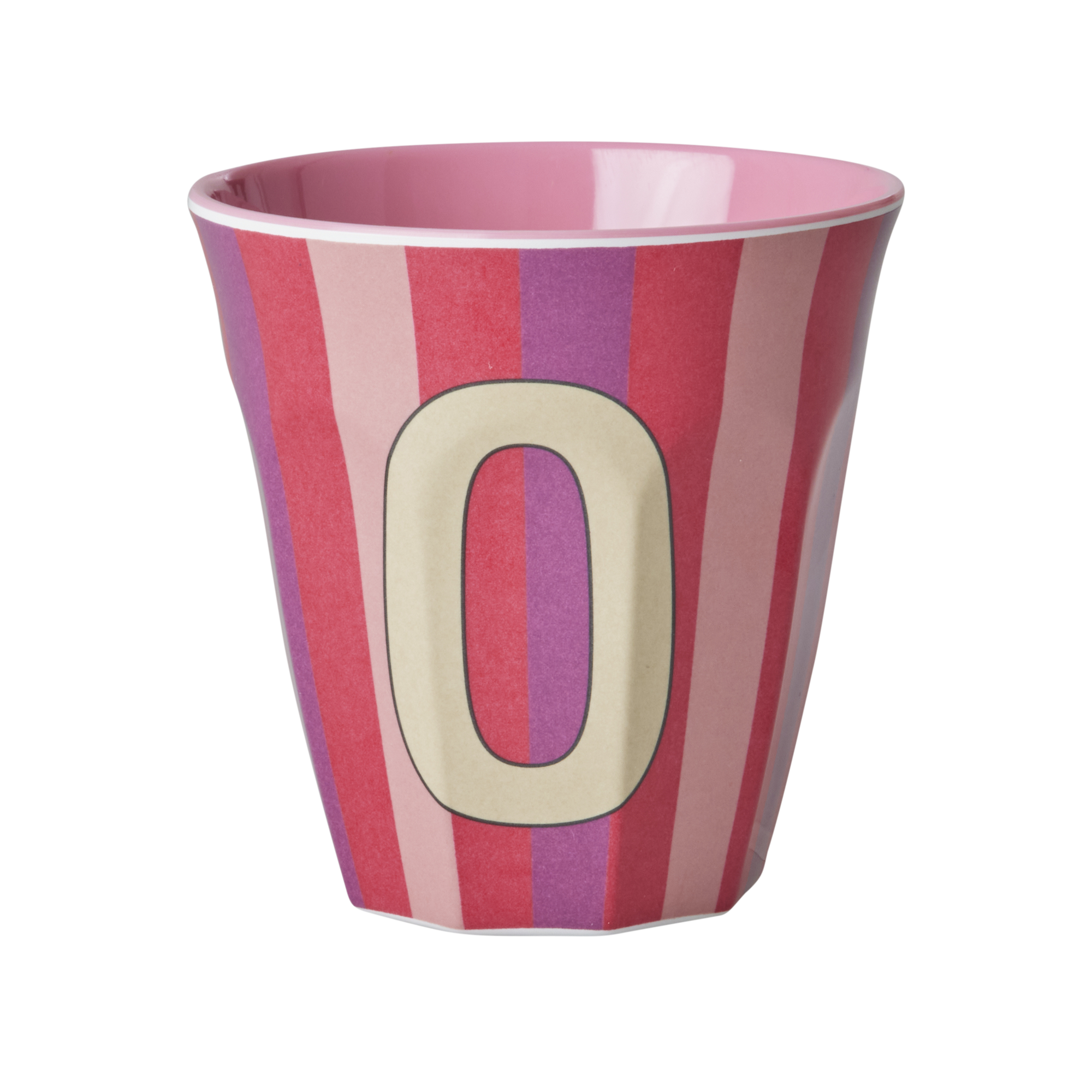 Melamin Çizgili Bardak - Pembe O