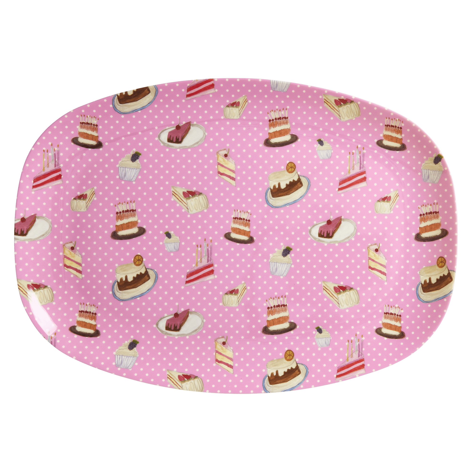 Melamin Dikdörtgen Tabak - Sweet Cake