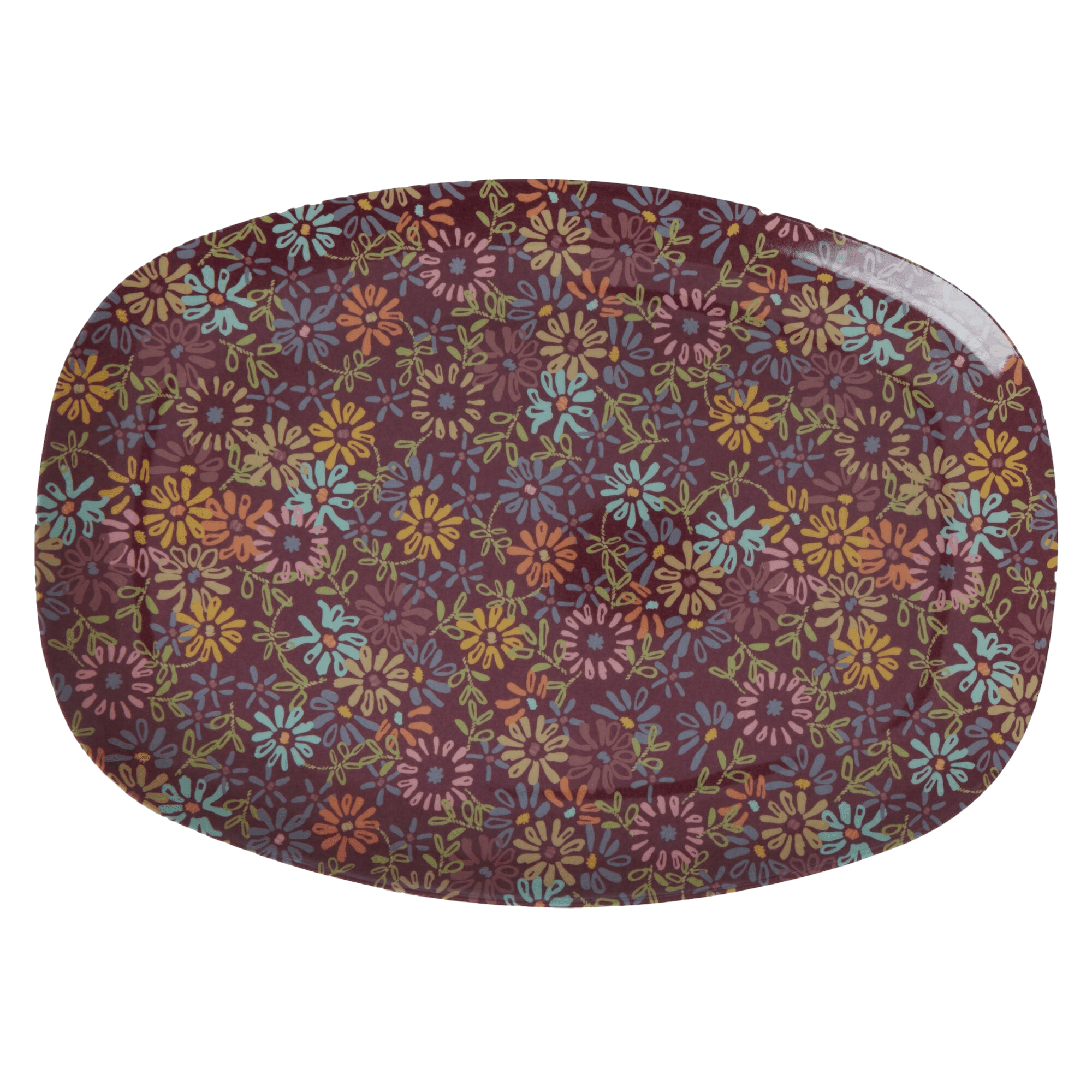 Melamin Dikdörtgen Tabak - Vintage Flower