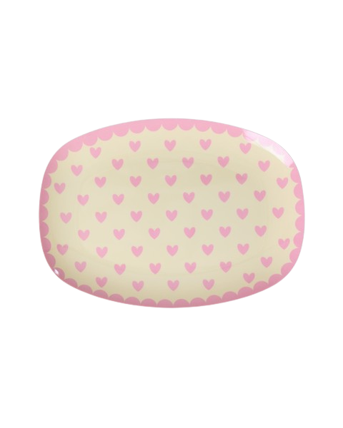 Melamin Küçük Dikdörtgen Tabak - Pembe