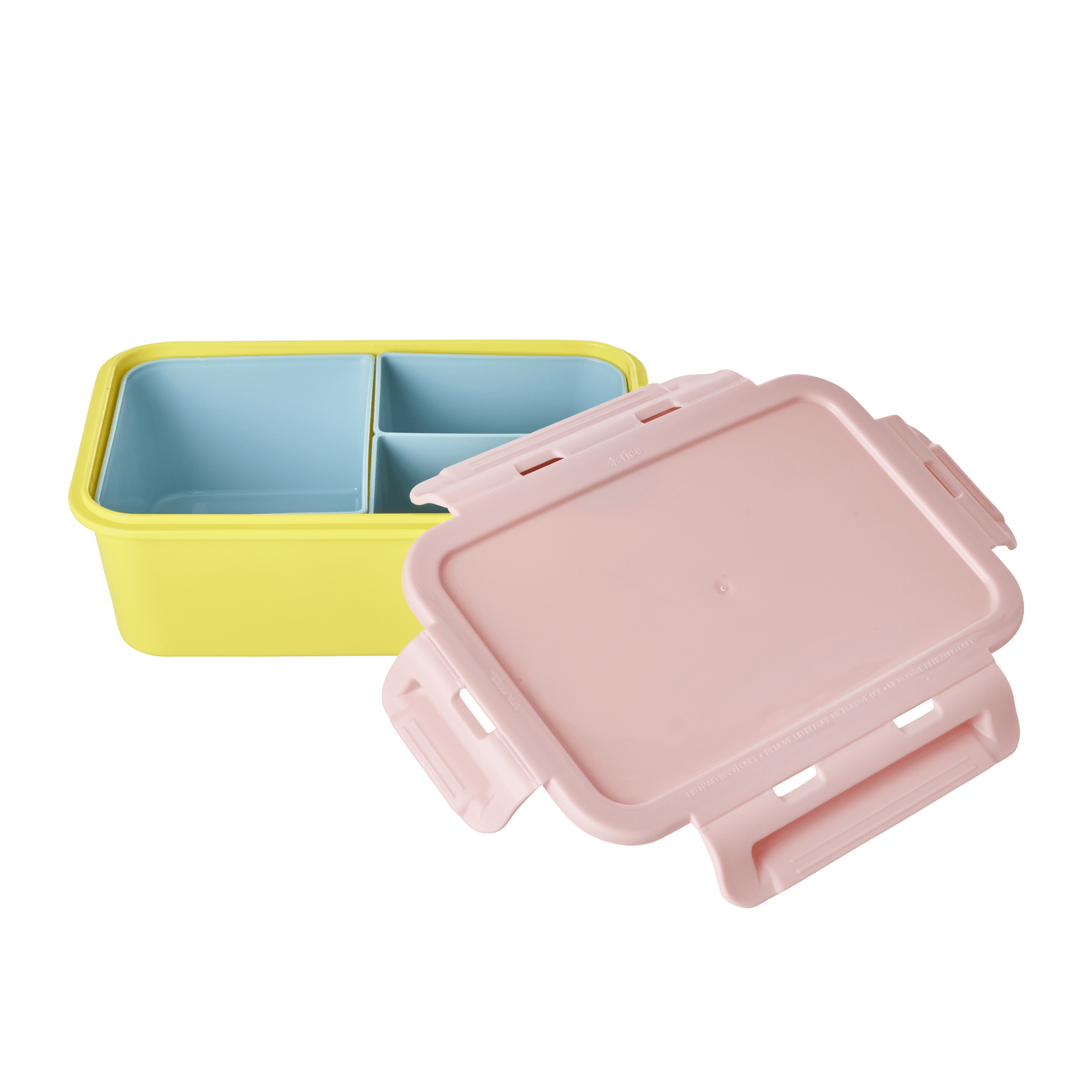 Plastik Lunchbox - Soft Pink and Yellow