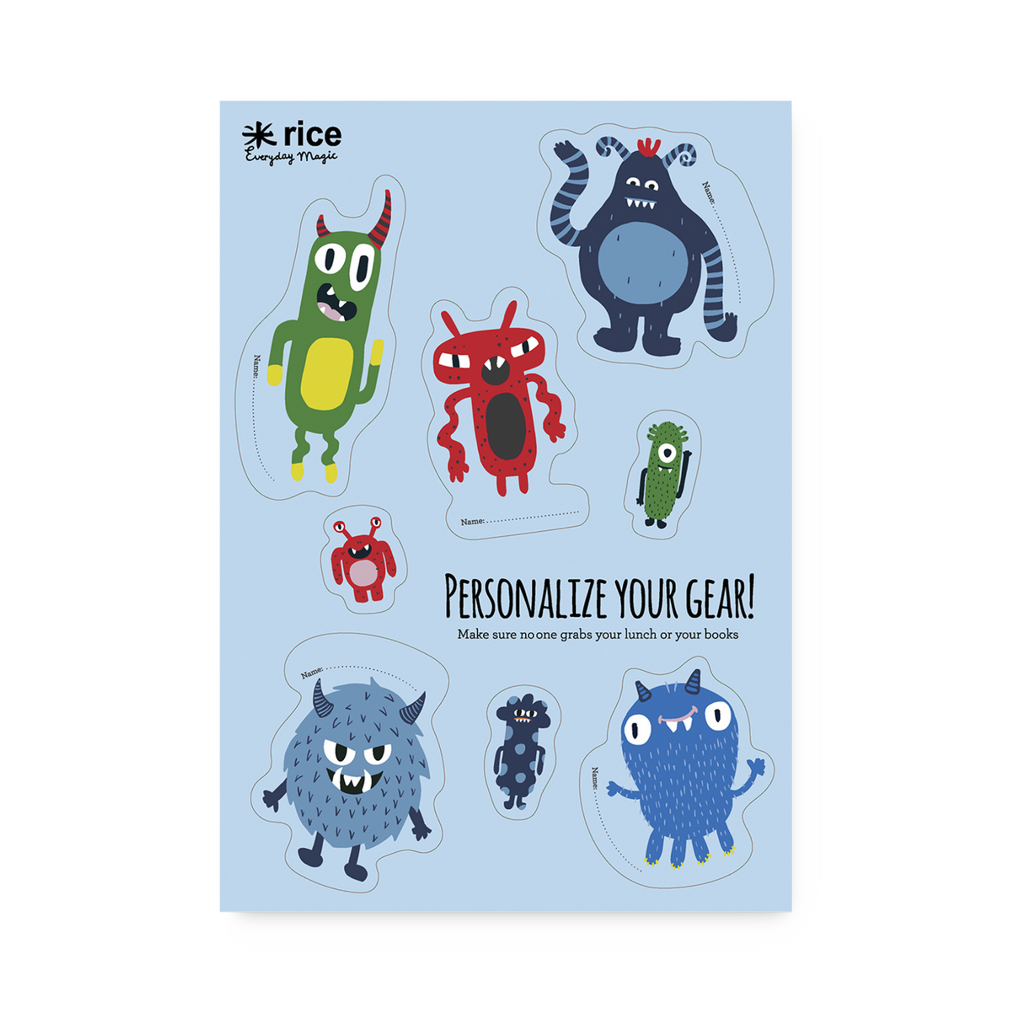 Stickers Lunchbox - Canavarlar