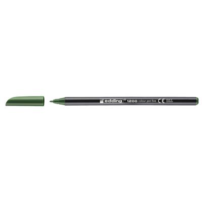 Edding 1200 İnce Uçlu Keçeli Kalem Yuvarlak Uç 1 mm Zeytin Yeşili