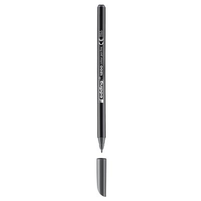 Edding 1200 İnce Uçlu Keçeli Kalem Yuvarlak Uç  1 mm Gri