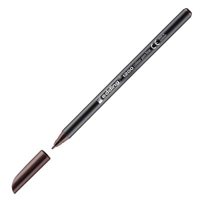 Edding 1200 İnce Uçlu Keçeli Kalem Yuvarlak Uç 1 mm Koyu Kahverengi