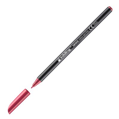 Edding 1200 İnce Uçlu Keçeli Kalem Yuvarlak Uç 1 mm Carmina Kırmızısı